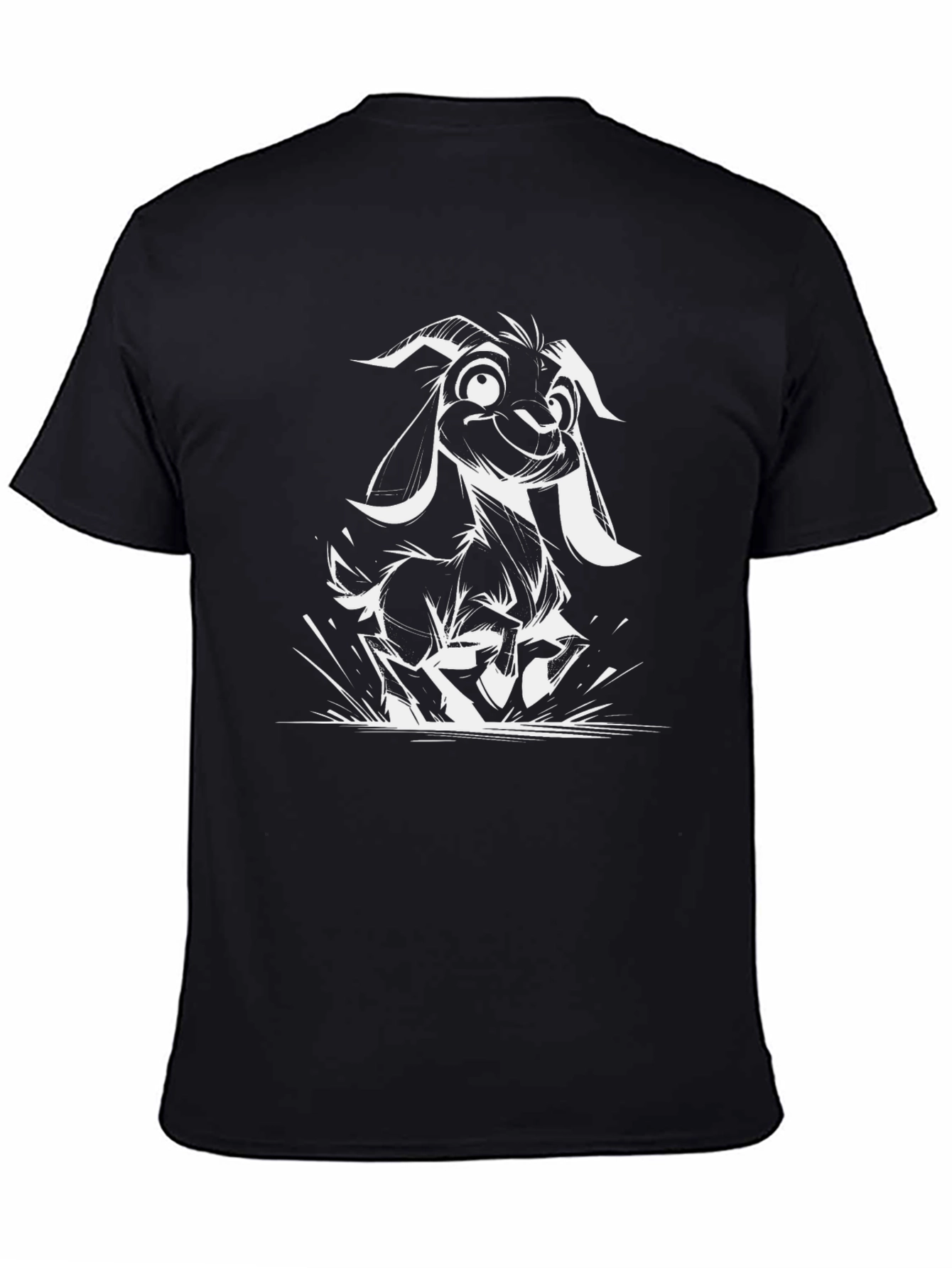 Goat Graphic Tee - Black Crew Neck T-Shirt