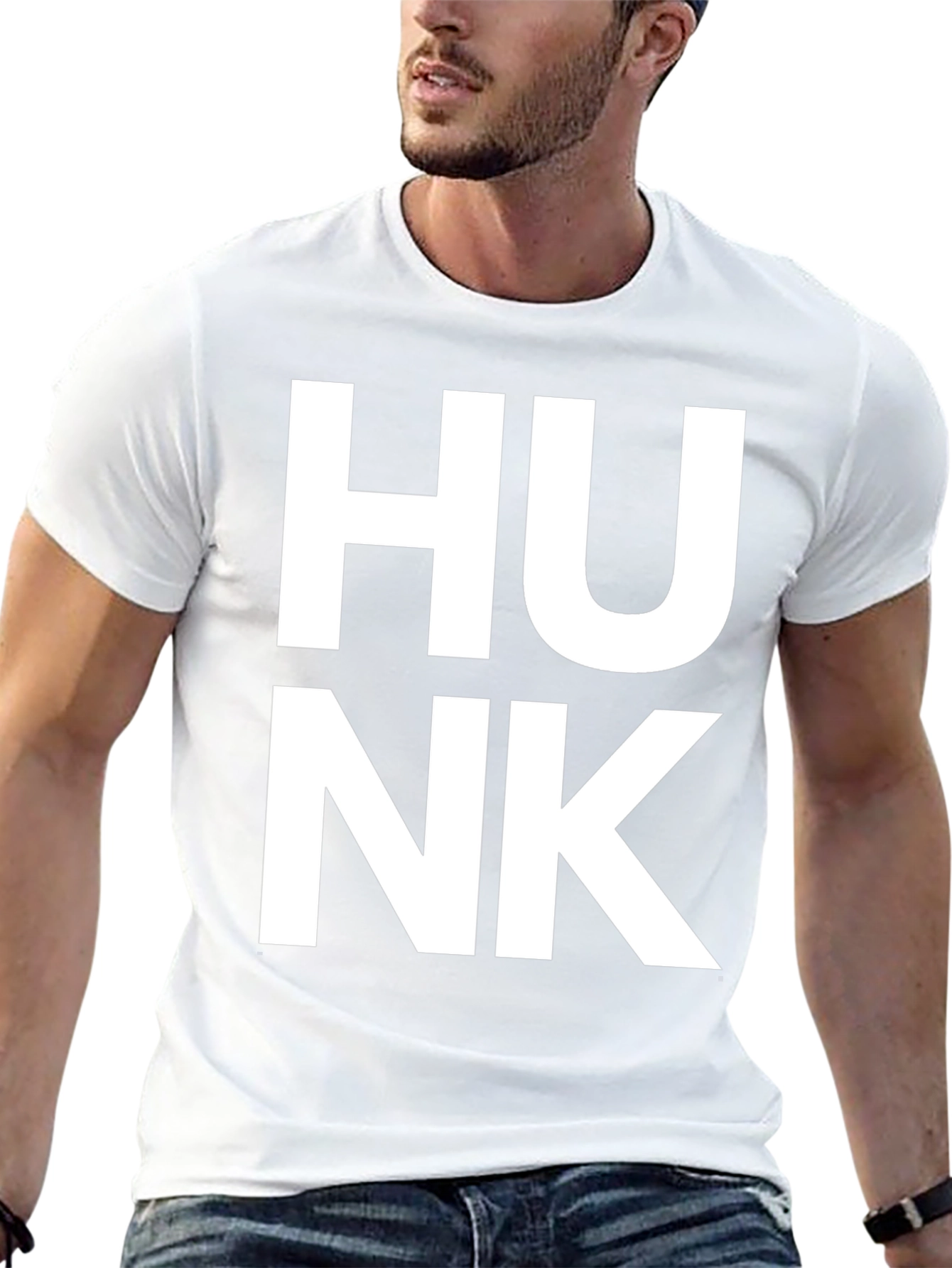 HUNK Graphic Tee - Bold Statement Shirt