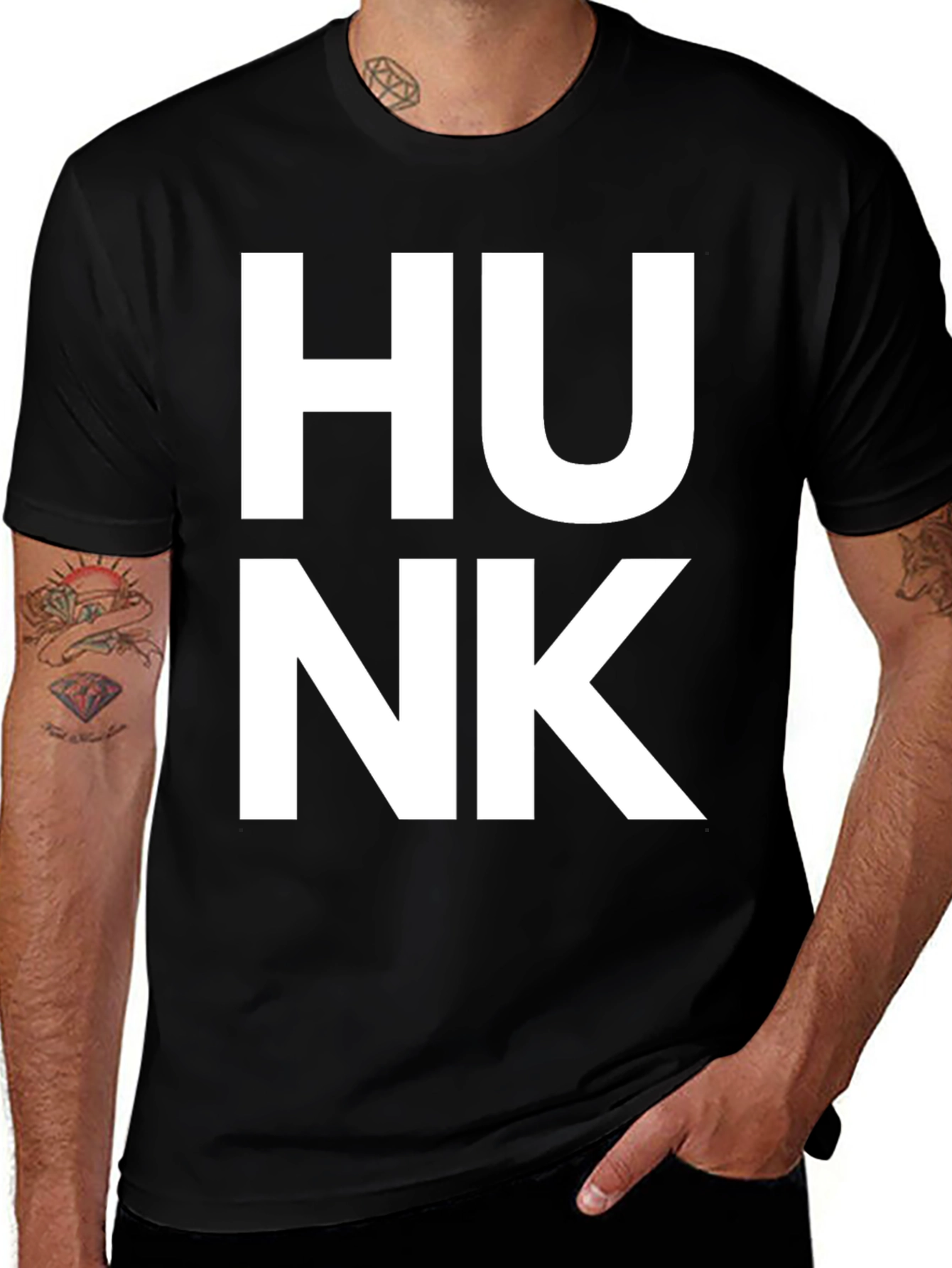 HUNK Graphic Tee - Bold Statement Shirt