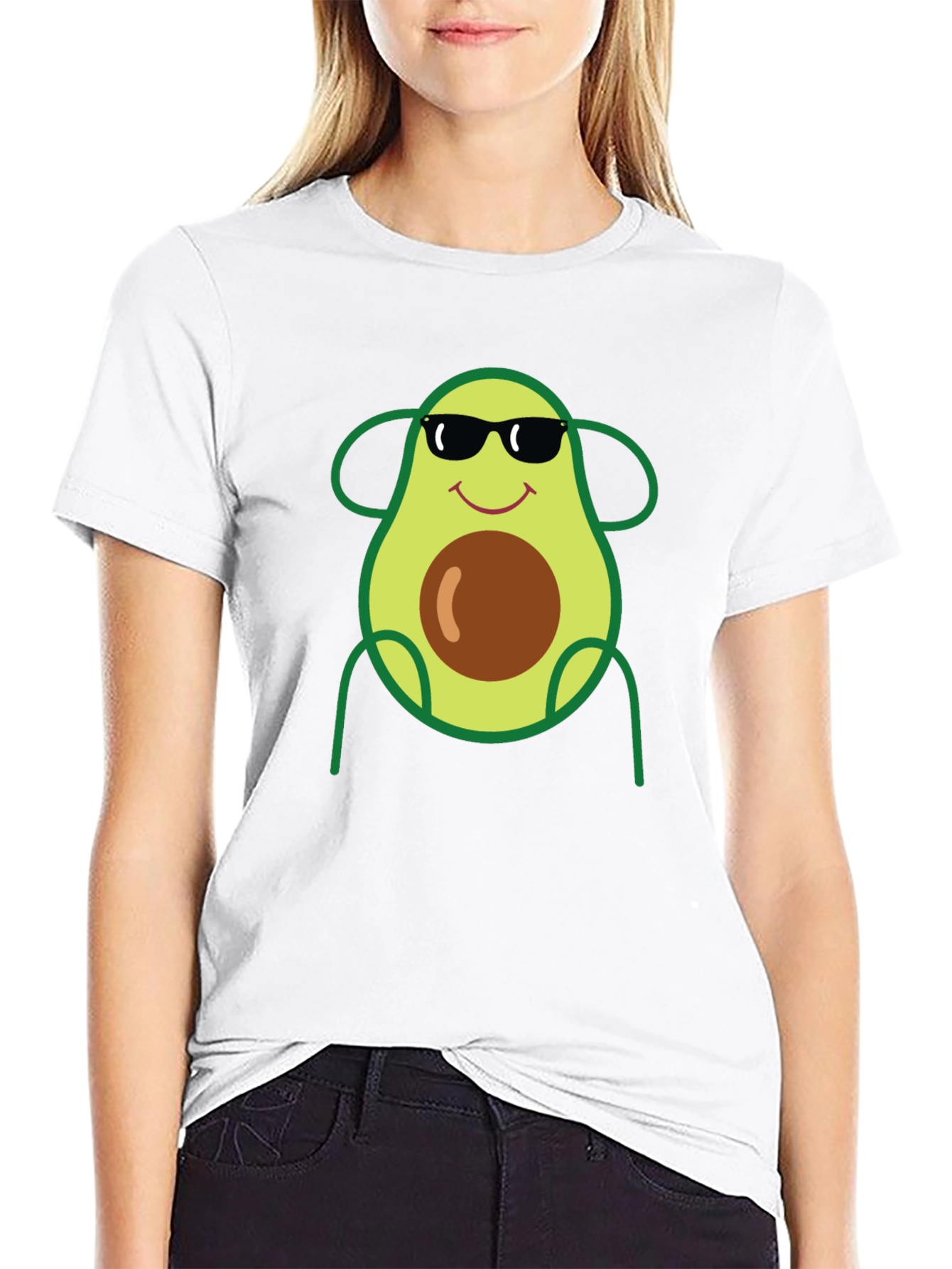 Cool Avocado Graphic Tee - Black