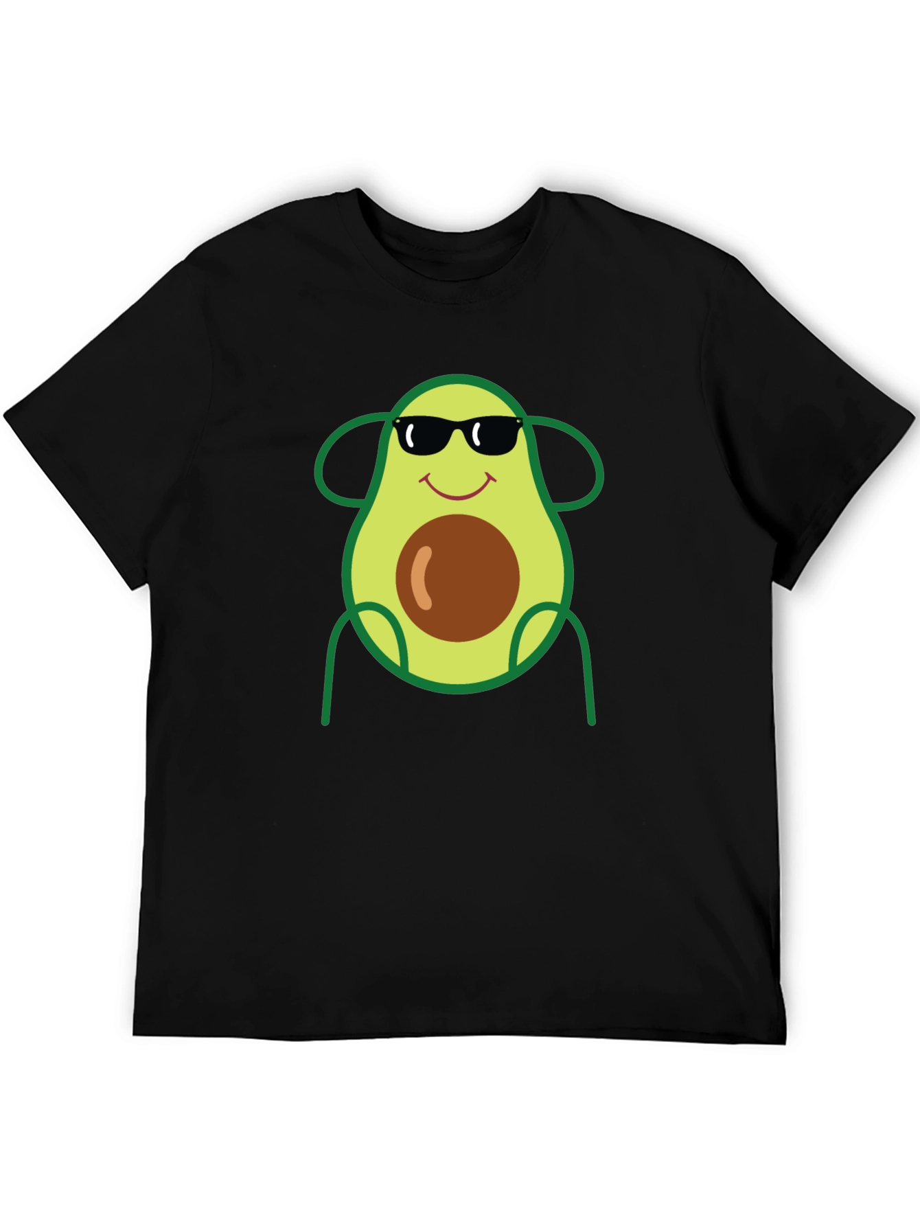 Cool Avocado Graphic Tee - Black