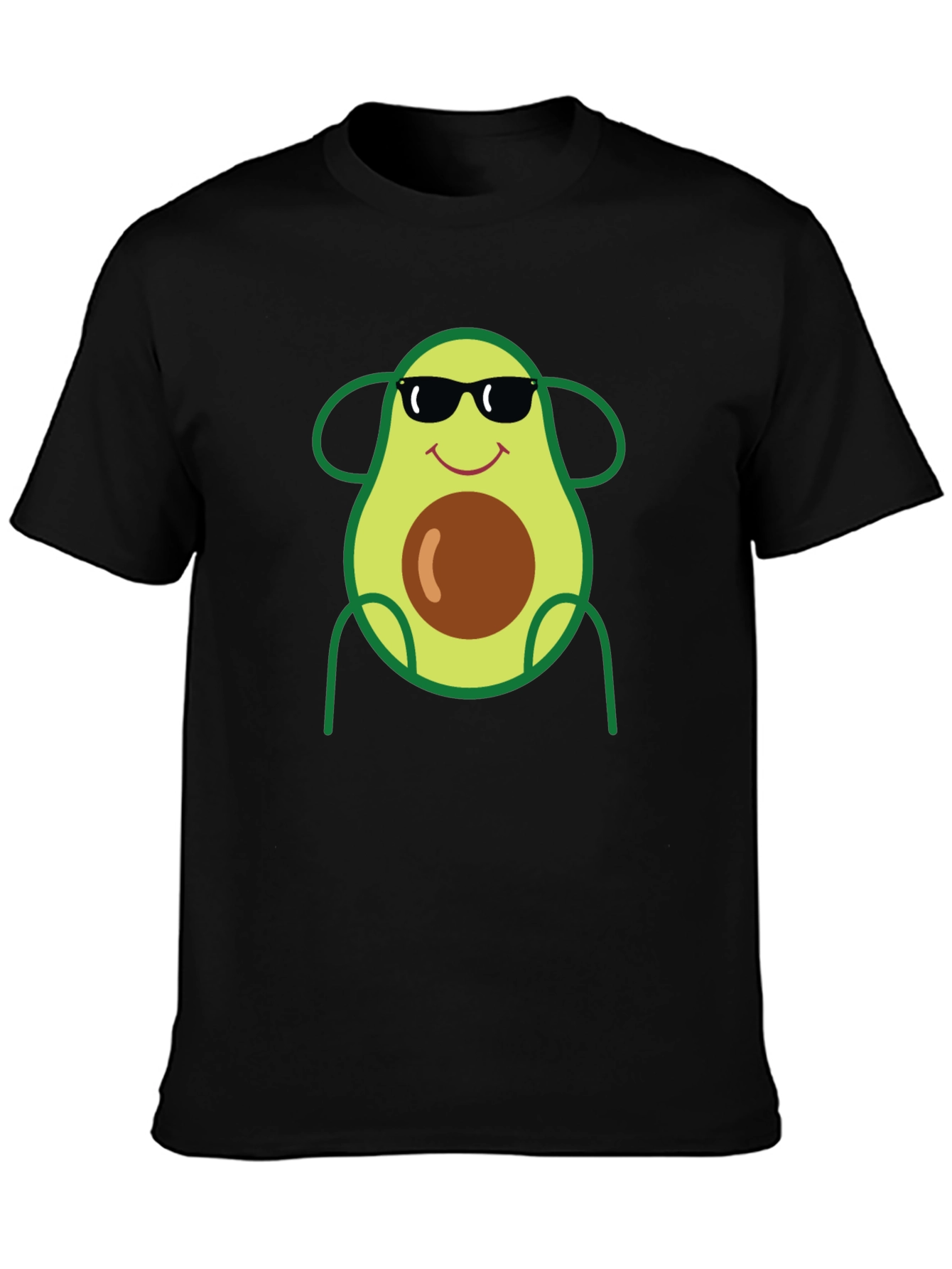 Cool Avocado Graphic Tee - Black