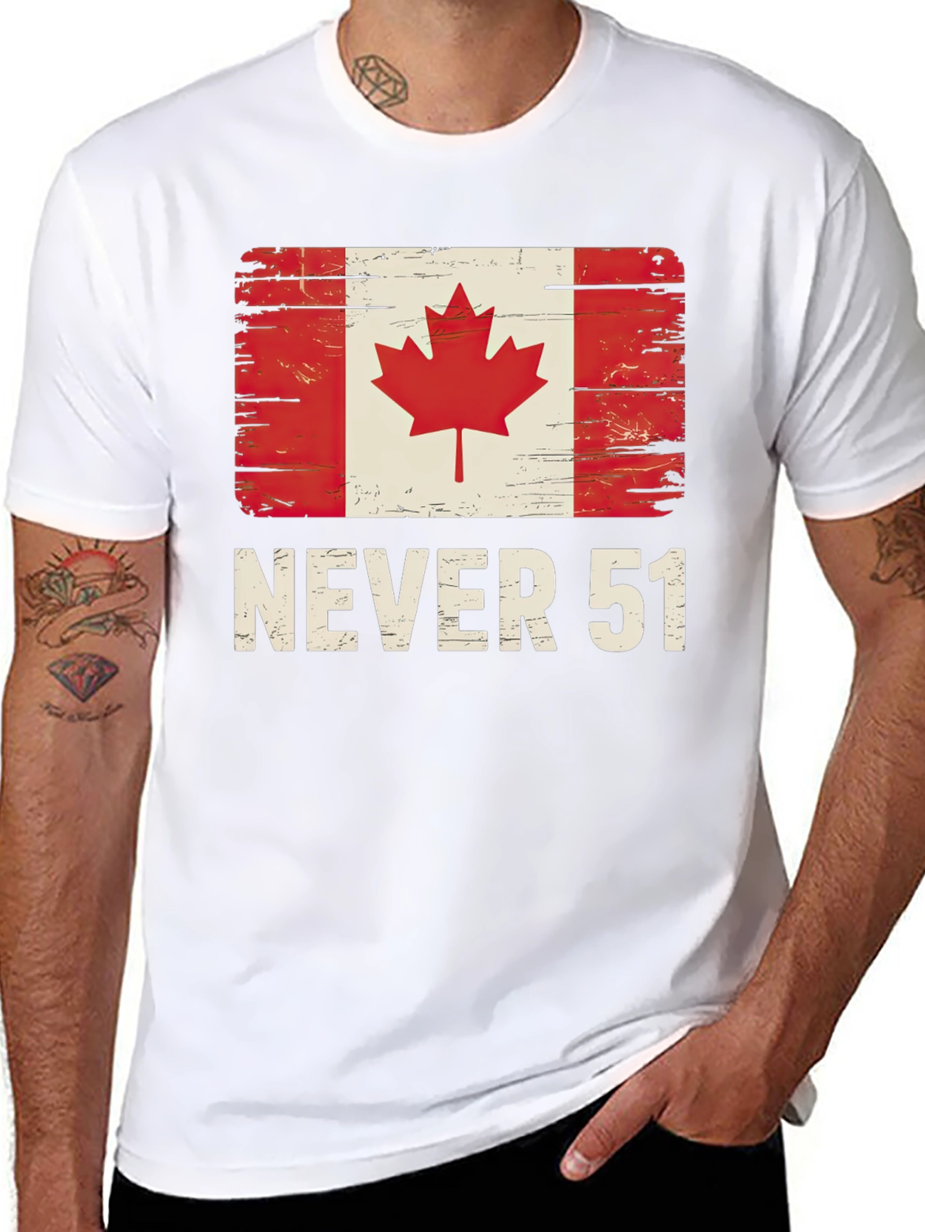Never 51 Canada Flag T-Shirt