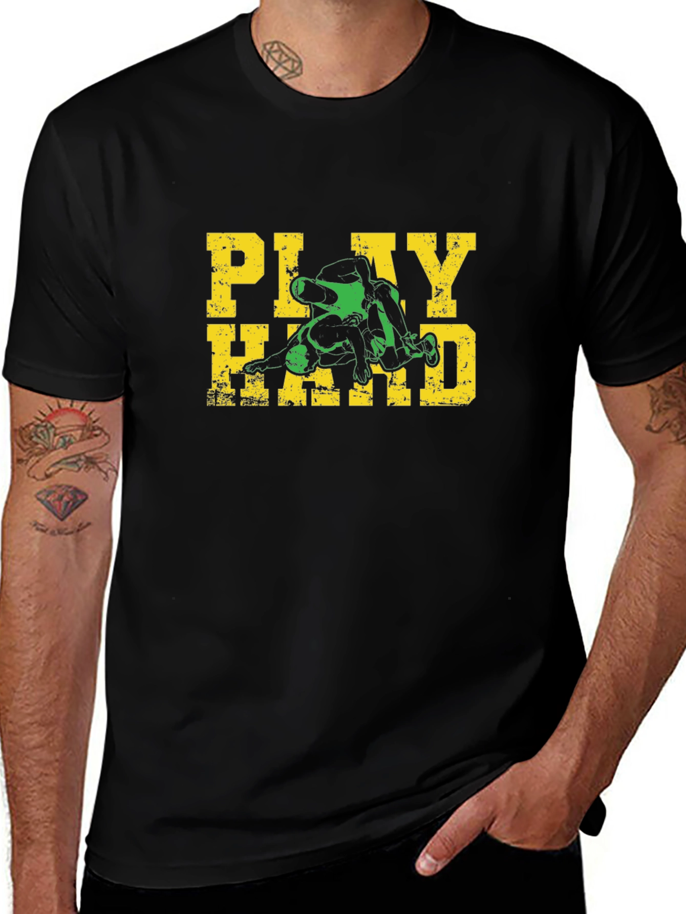 Play Hard Wrestling Graphic Tee