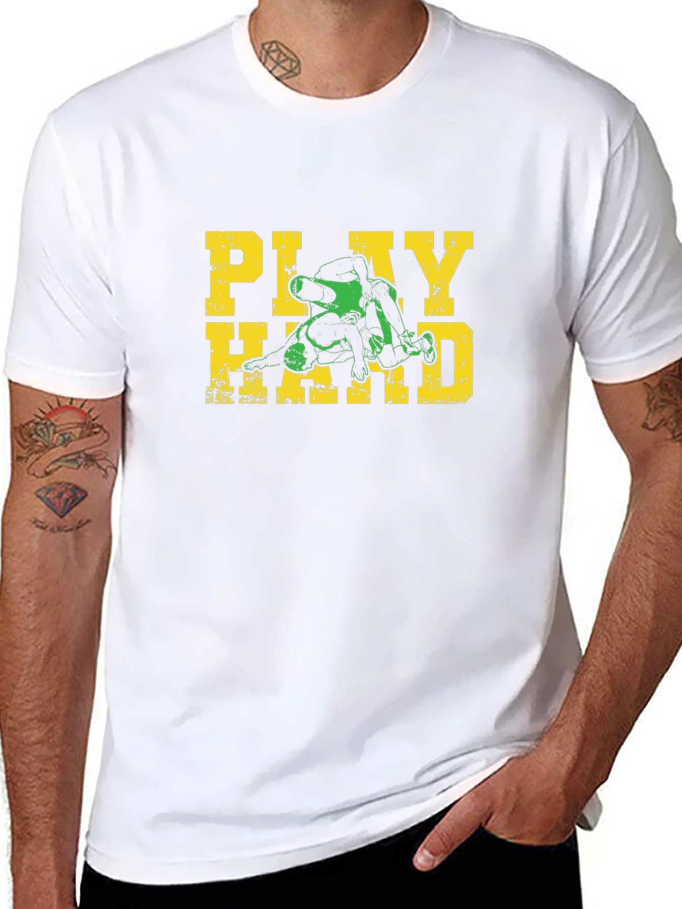 Play Hard Wrestling Graphic Tee