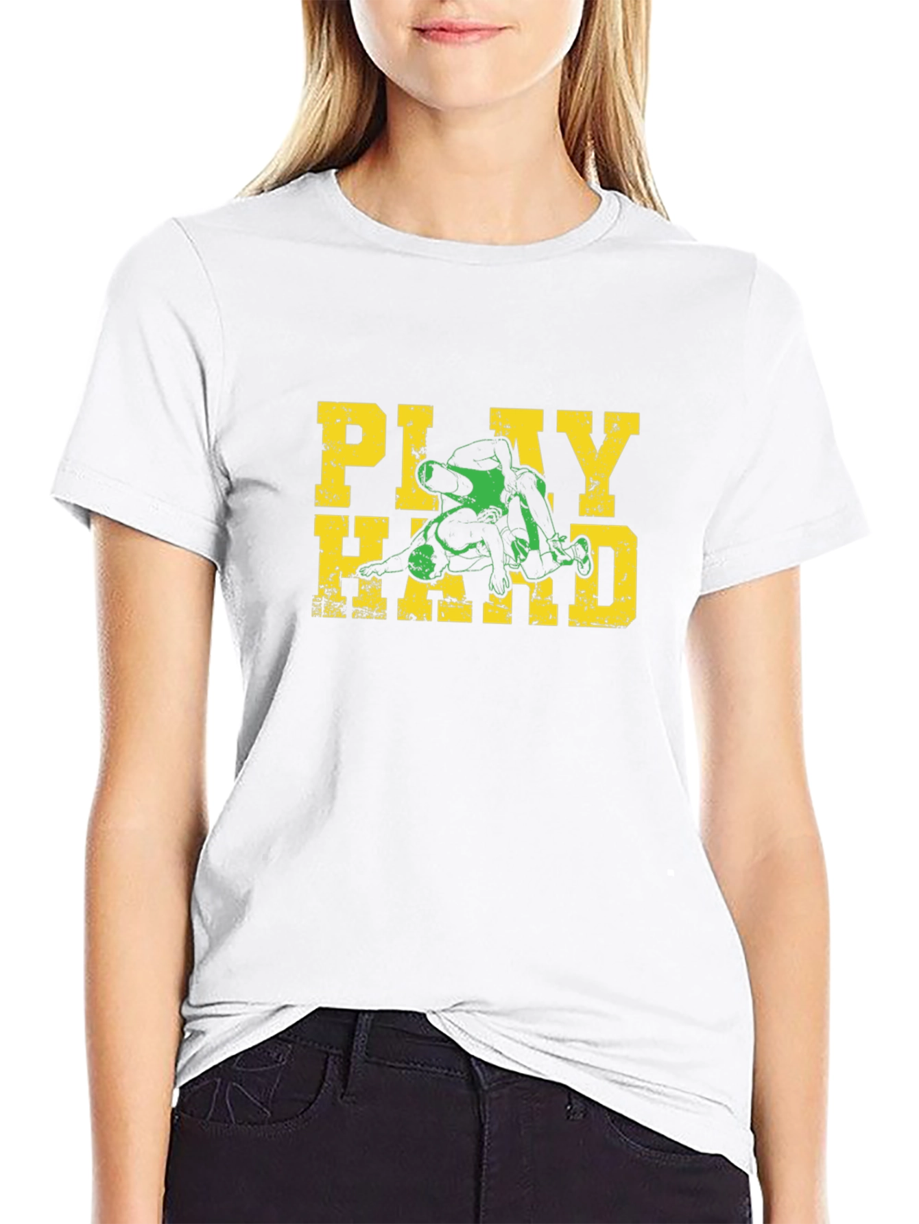 Play Hard Wrestling Graphic Tee