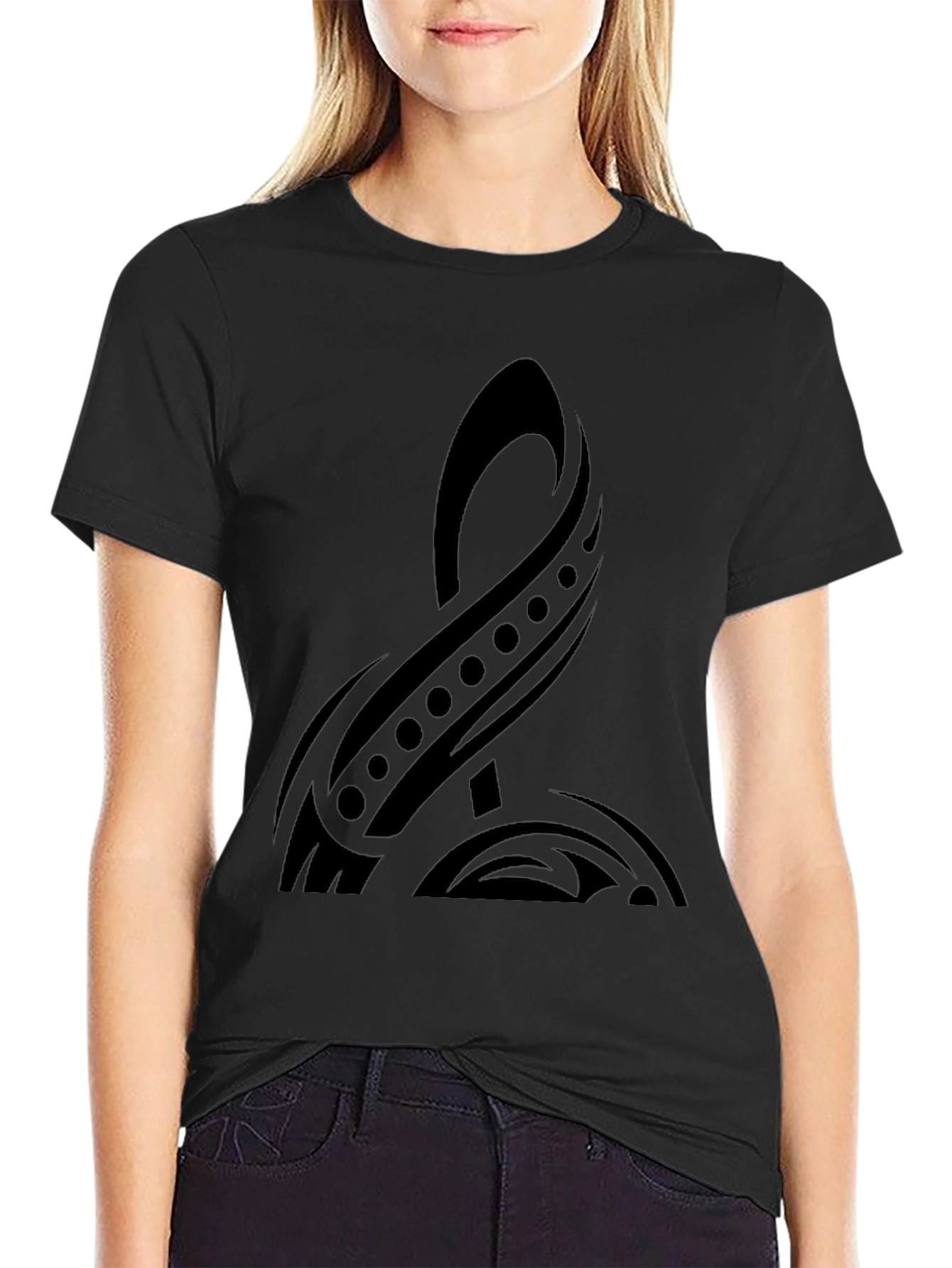 Mens Black Tribal Graphic T-Shirt