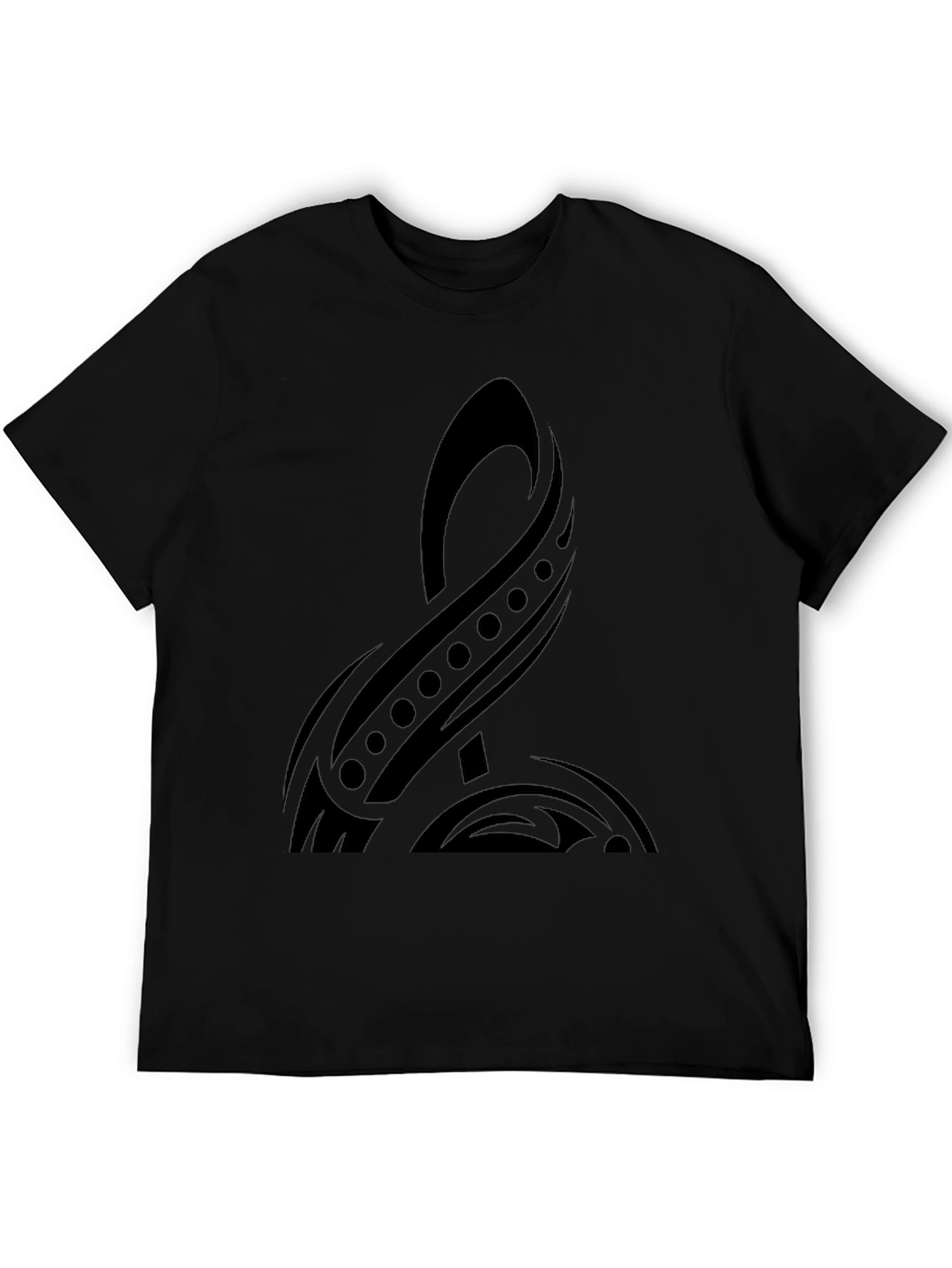Mens Black Tribal Graphic T-Shirt