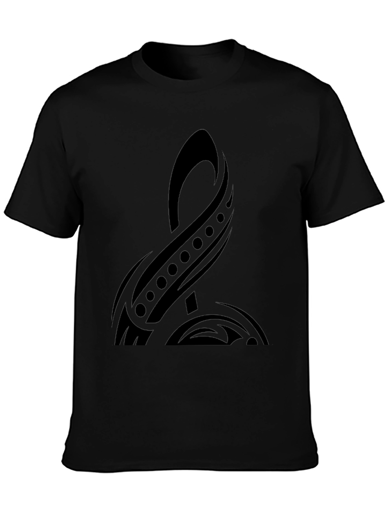 Mens Black Tribal Graphic T-Shirt