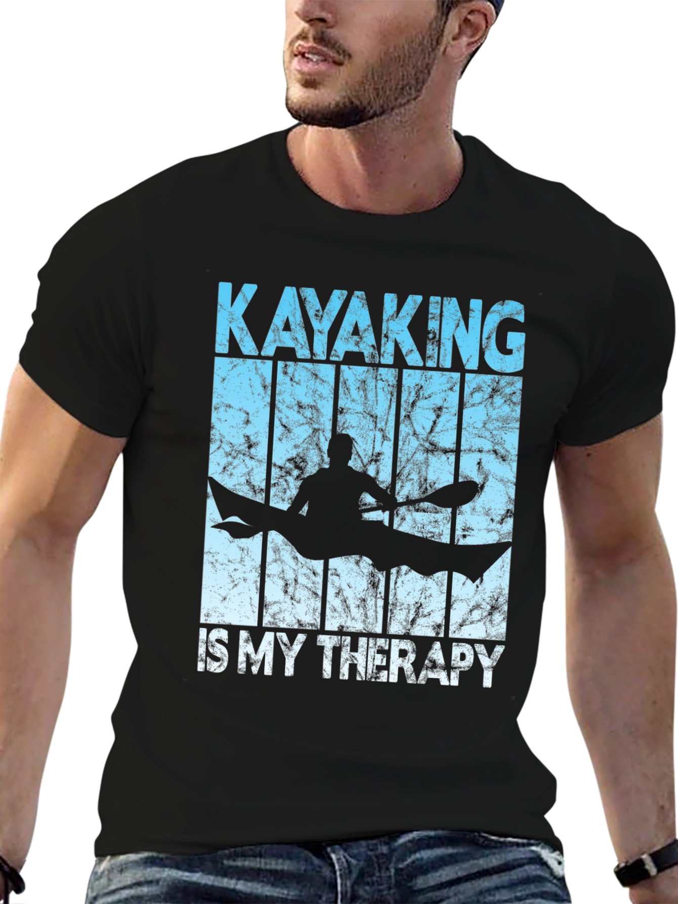 Kayaking Therapy T-Shirt - Black