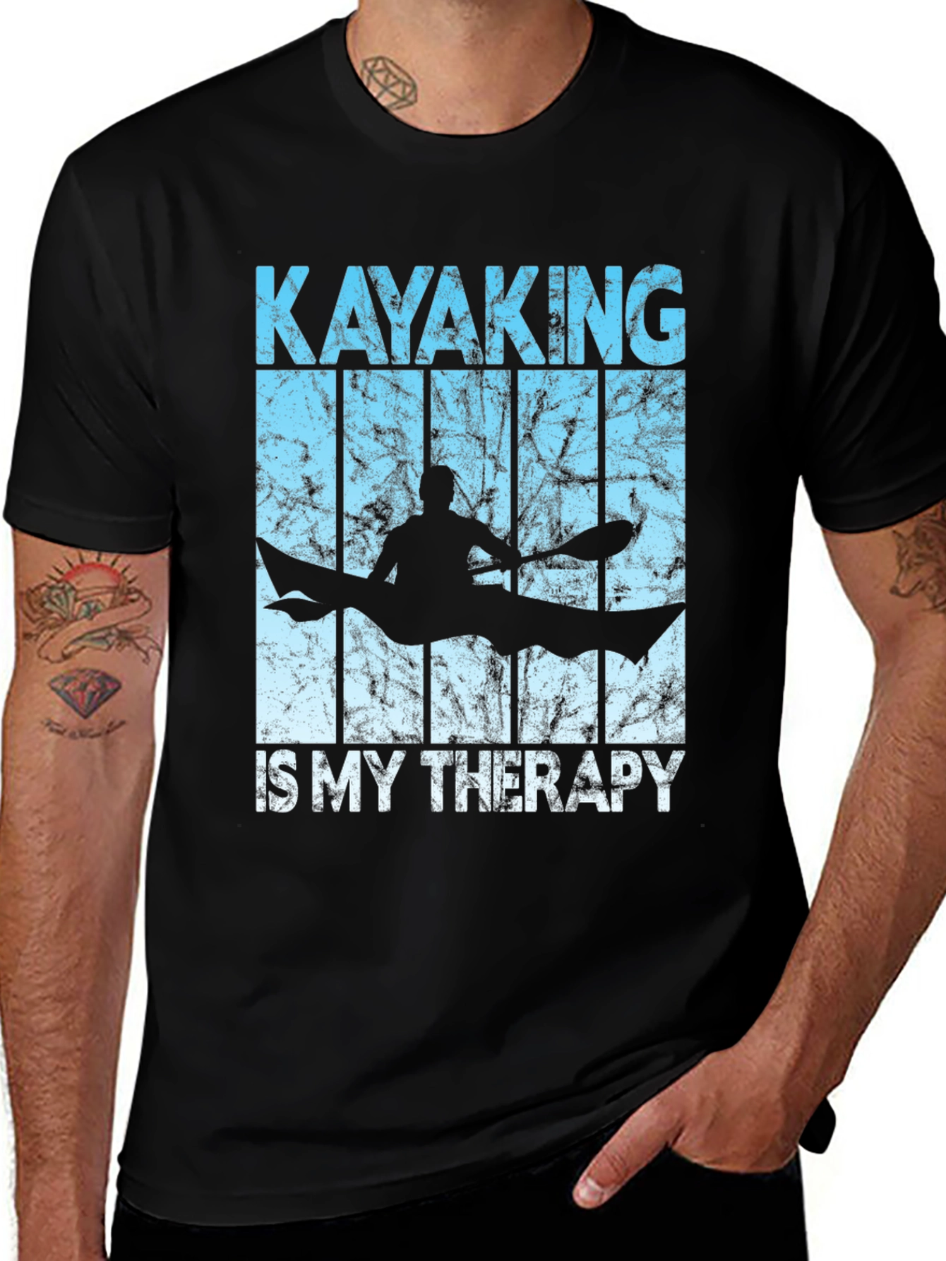 Kayaking Therapy T-Shirt - Black