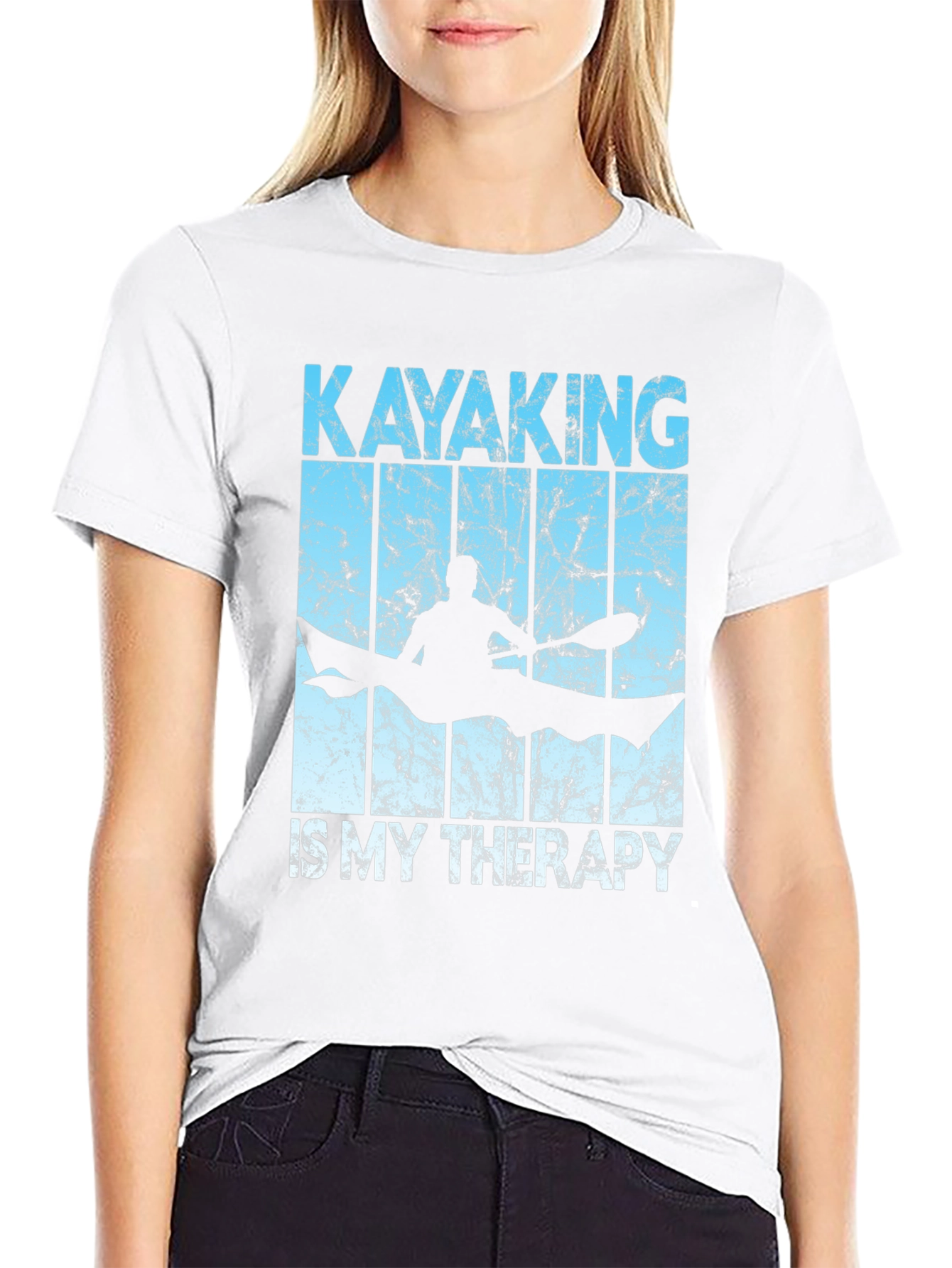 Kayaking Therapy T-Shirt - Black