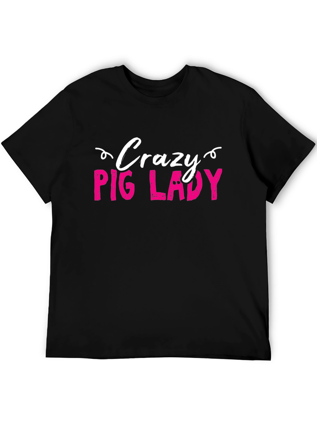 Crazy Pig Lady T-Shirt - Novelty Graphic Tee