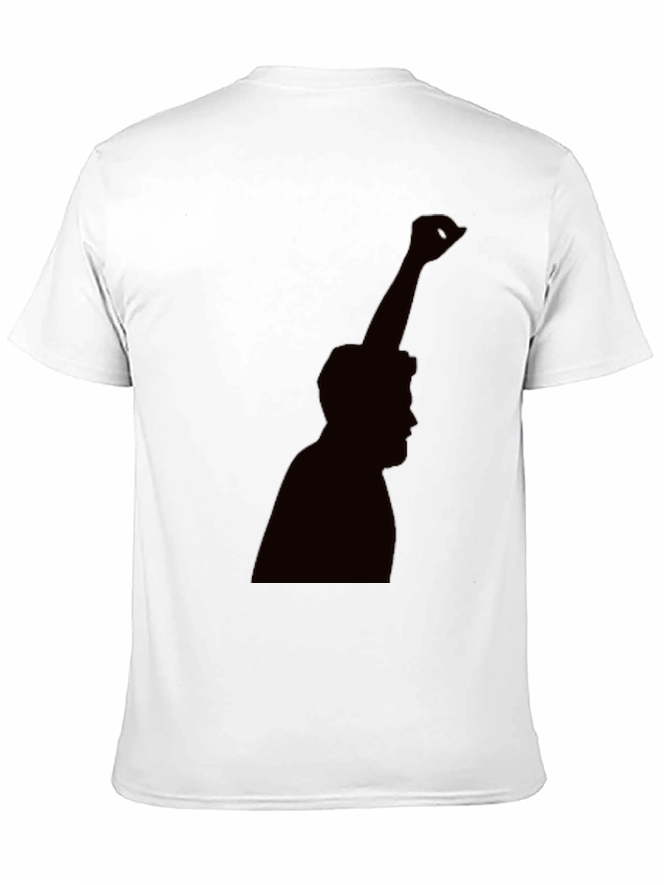 Silhouette Graphic Tee - Black Cotton Blend Casual Shirt