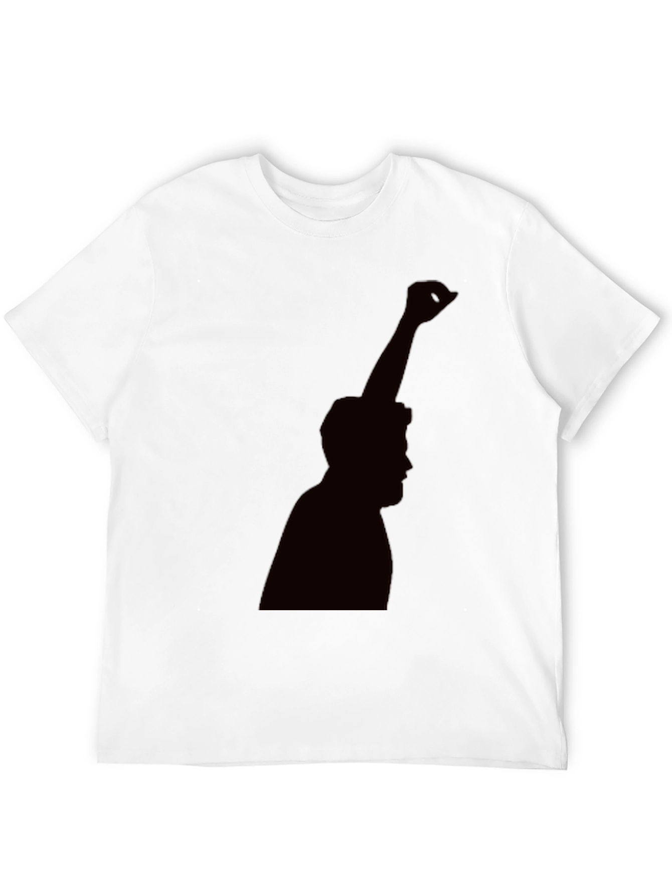 Silhouette Graphic Tee - Black Cotton Blend Casual Shirt