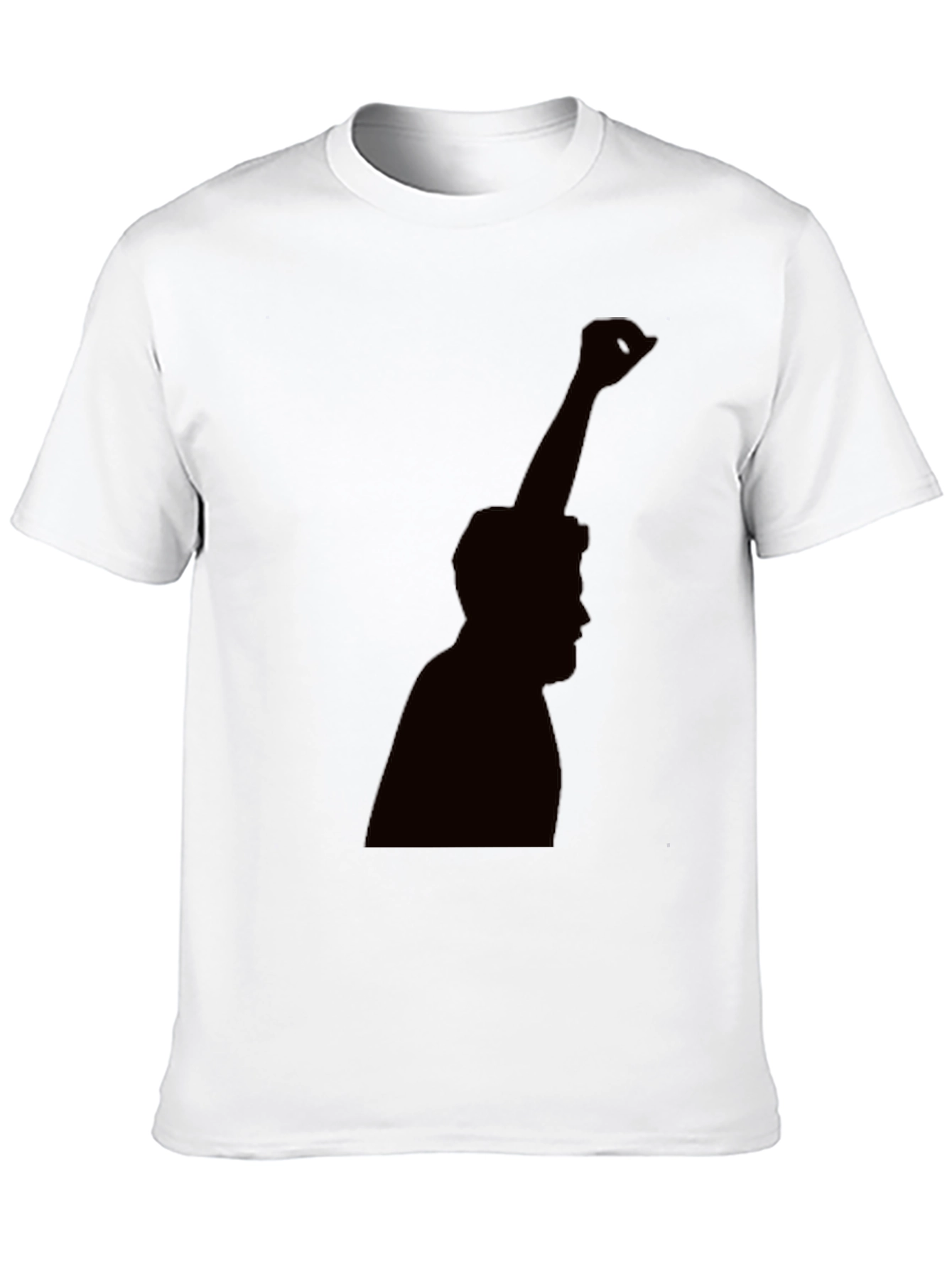 Silhouette Graphic Tee - Black Cotton Blend Casual Shirt