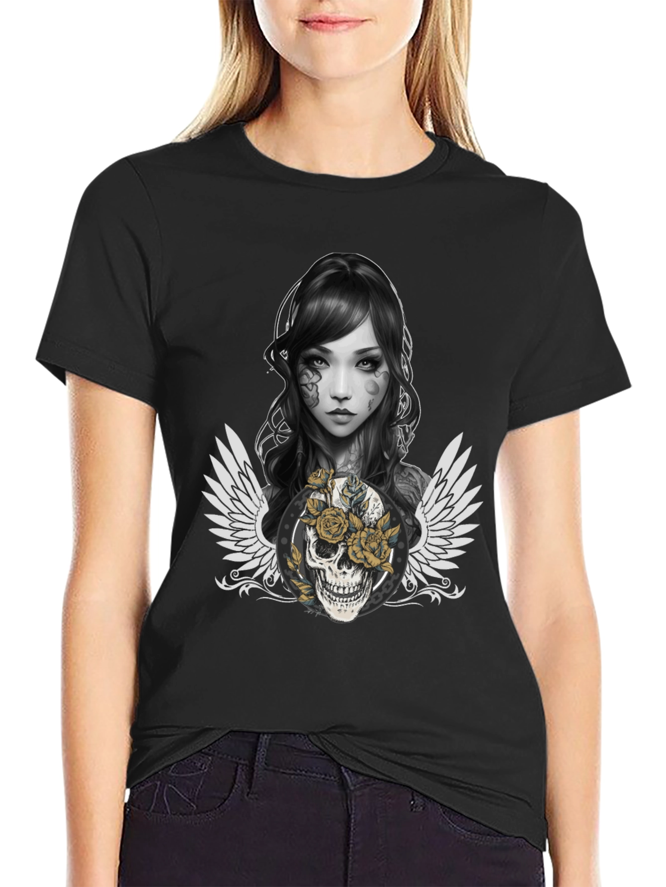 Skull & Roses Graphic T-Shirt