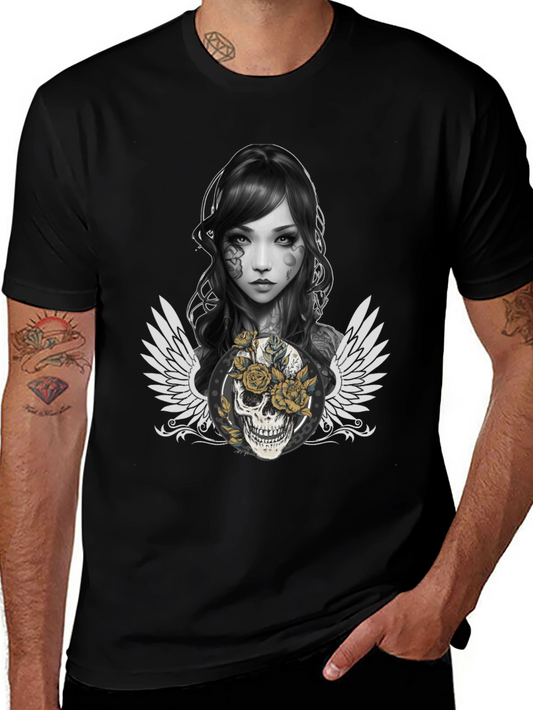 Skull & Roses Graphic T-Shirt