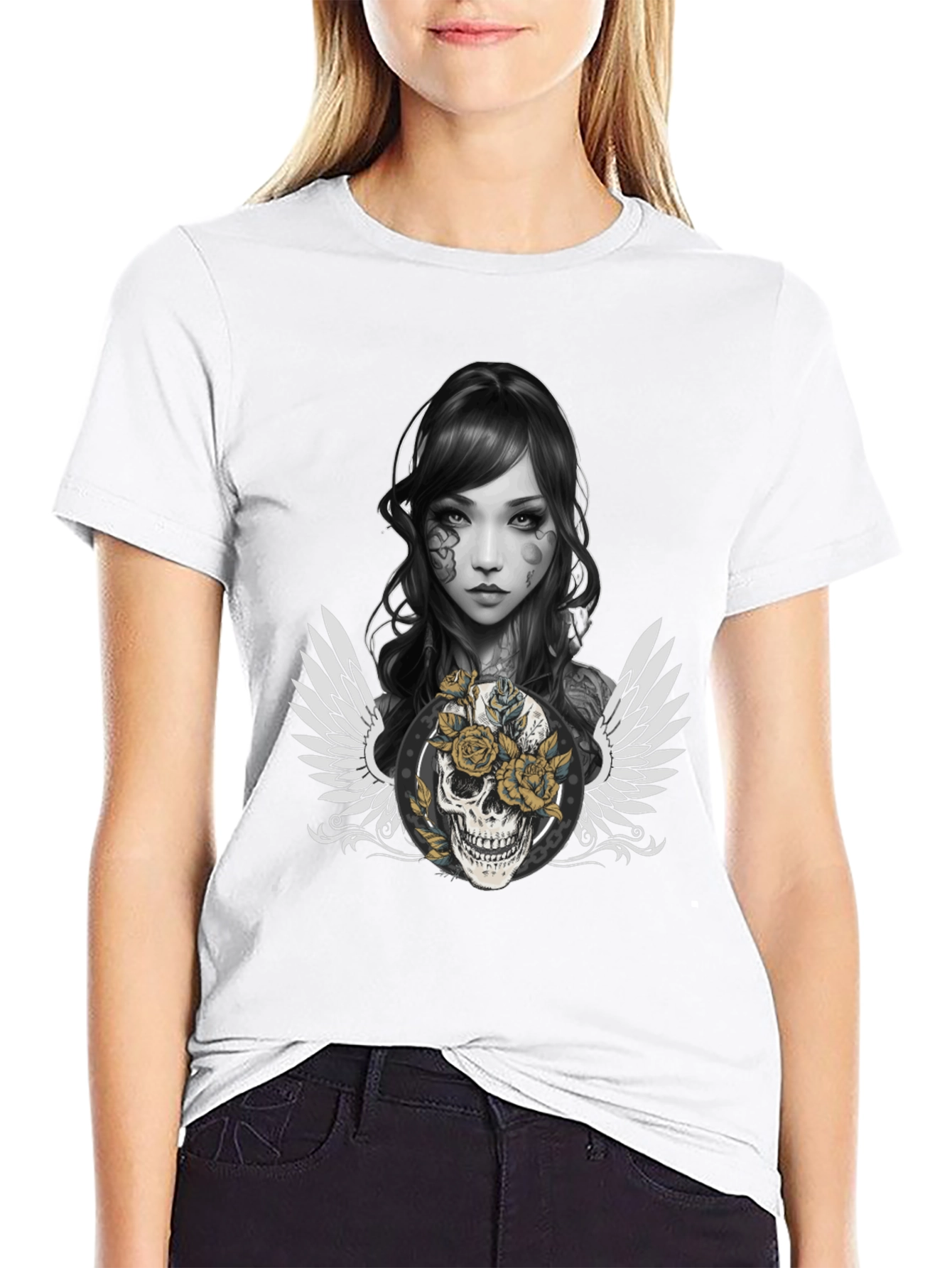 Skull & Roses Graphic T-Shirt