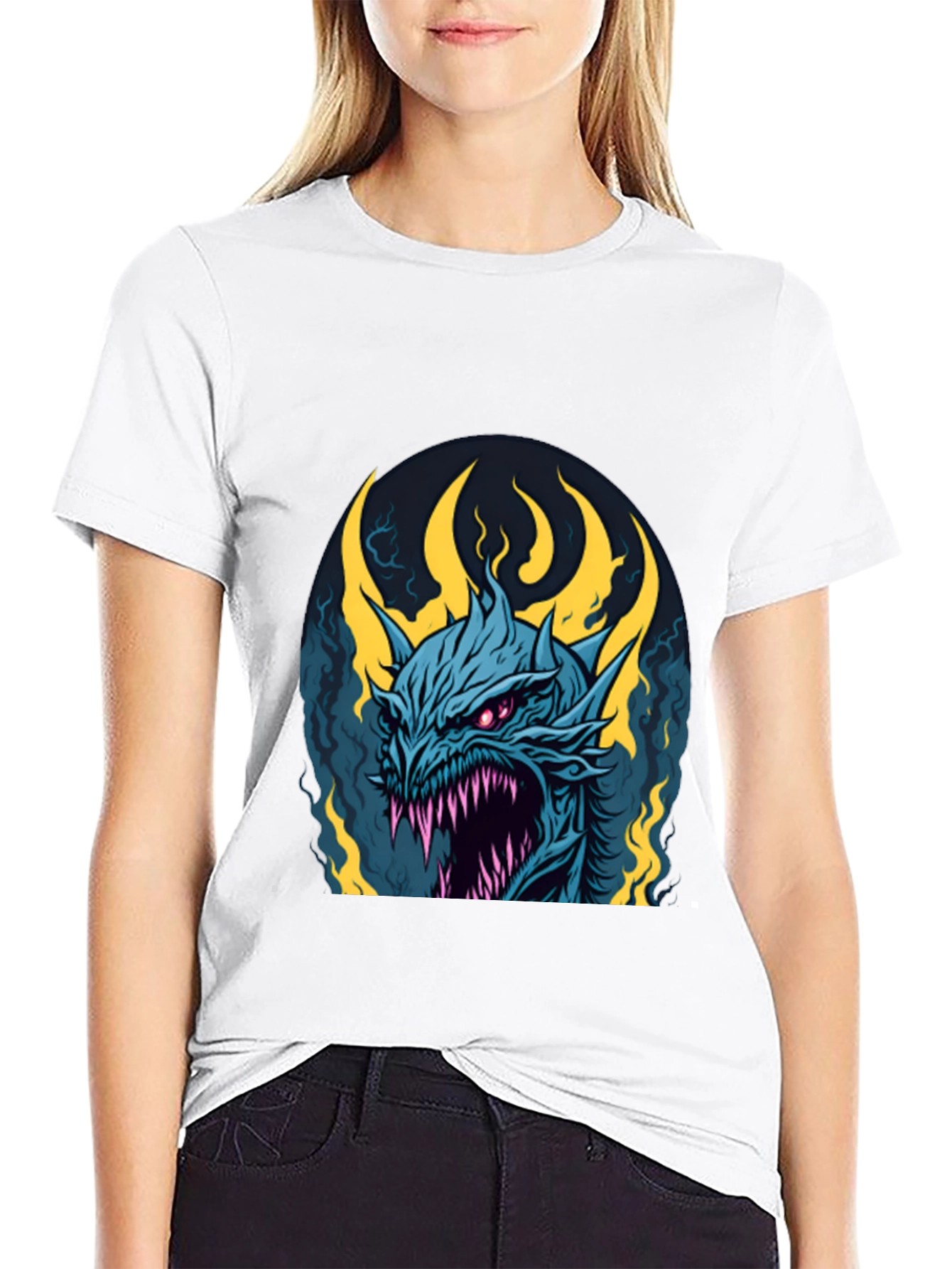 Mens Black Dragon Graphic Tee