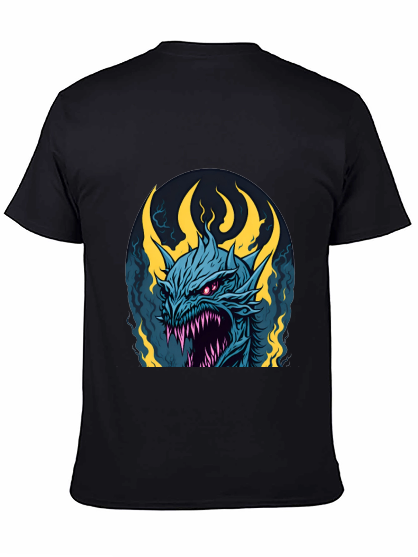 Mens Black Dragon Graphic Tee
