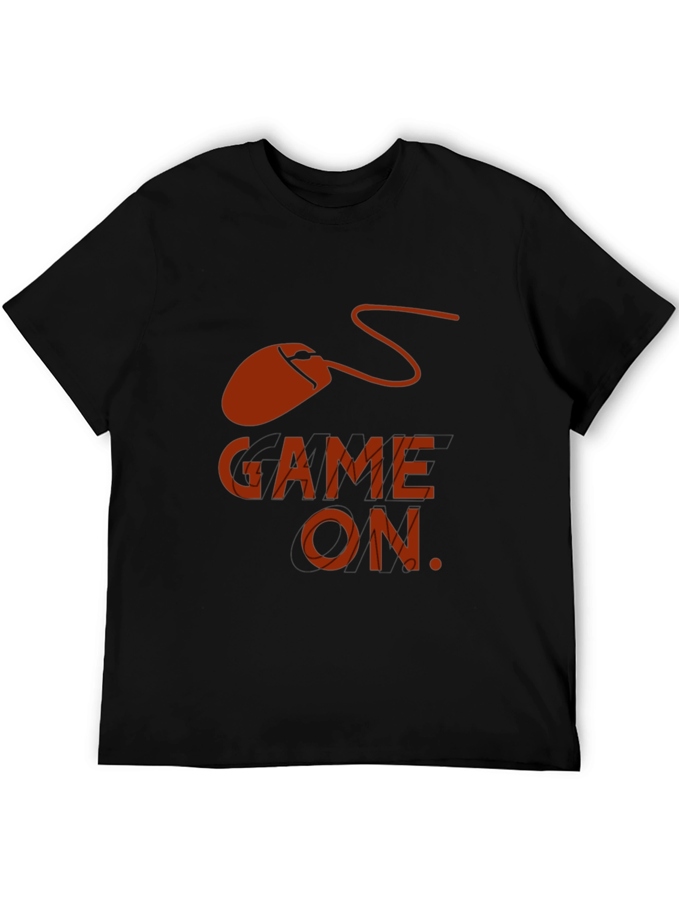 Game On Graphic Tee - Black Cotton Gamer T-Shirt