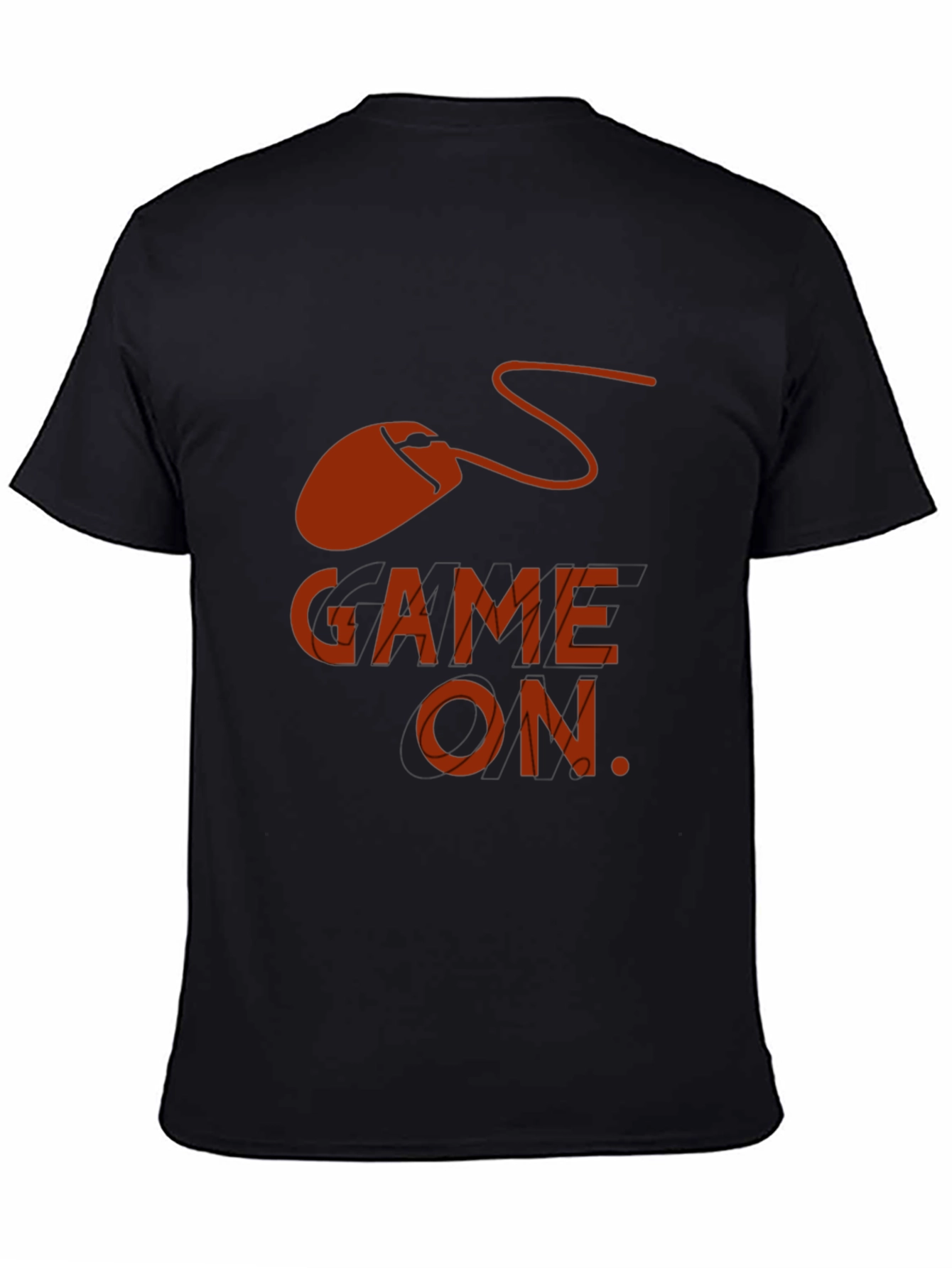 Game On Graphic Tee - Black Cotton Gamer T-Shirt