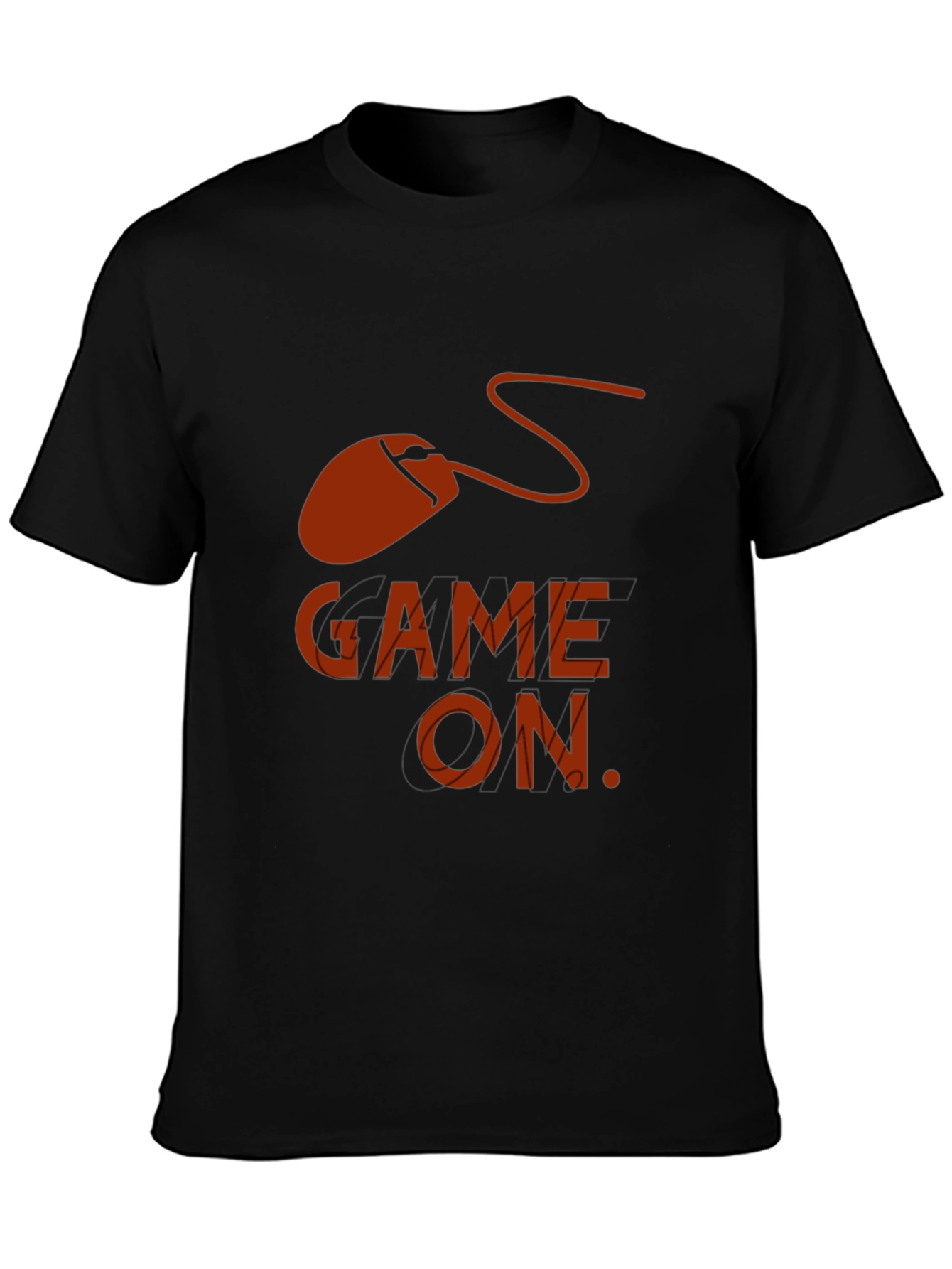 Game On Graphic Tee - Black Cotton Gamer T-Shirt