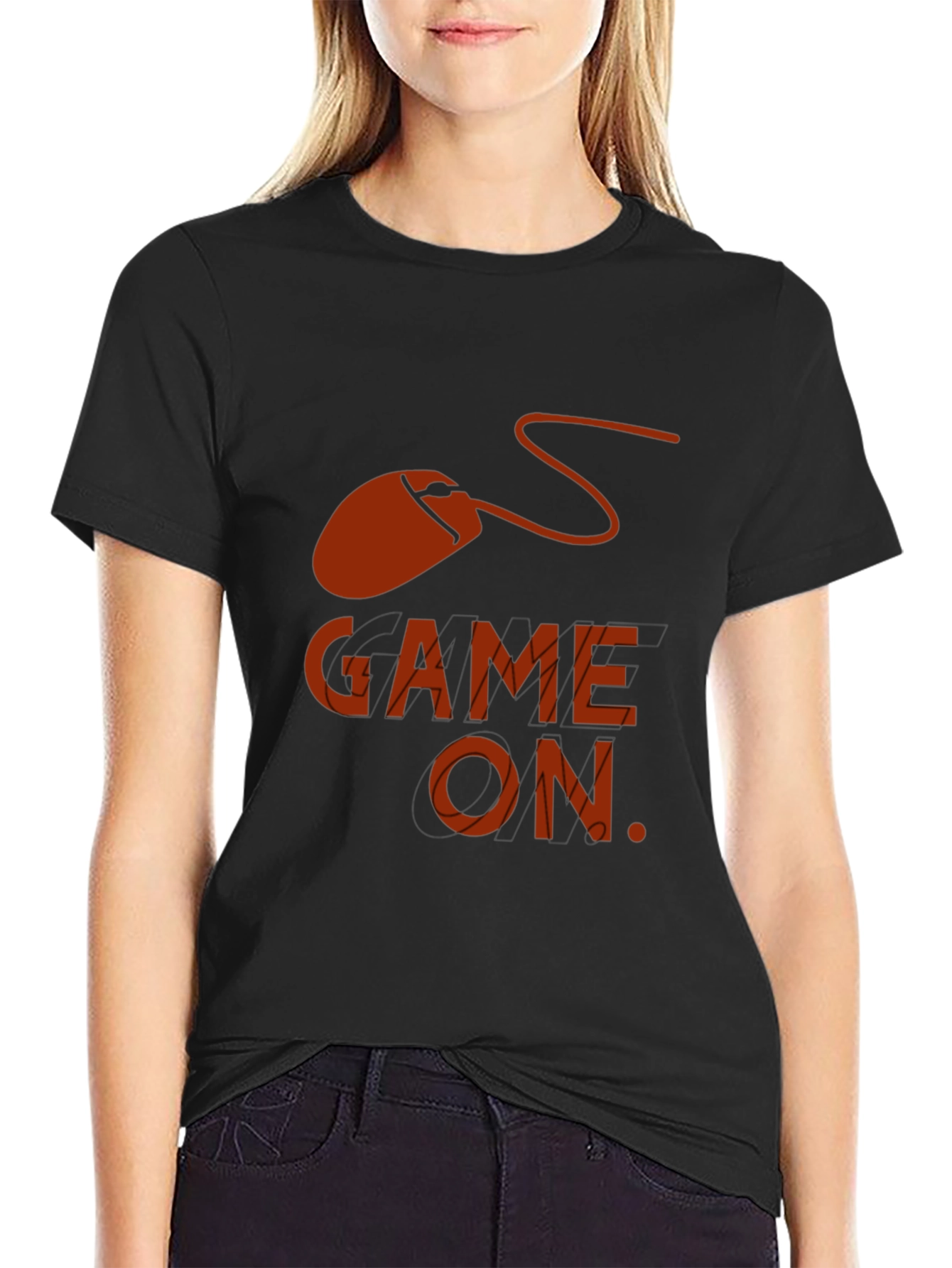 Game On Graphic Tee - Black Cotton Gamer T-Shirt