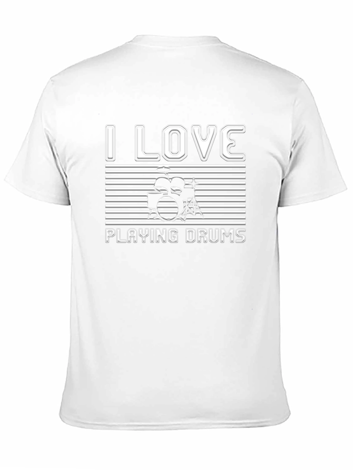 I Love Playing Drums T-Shirt - Black Cotton Tee