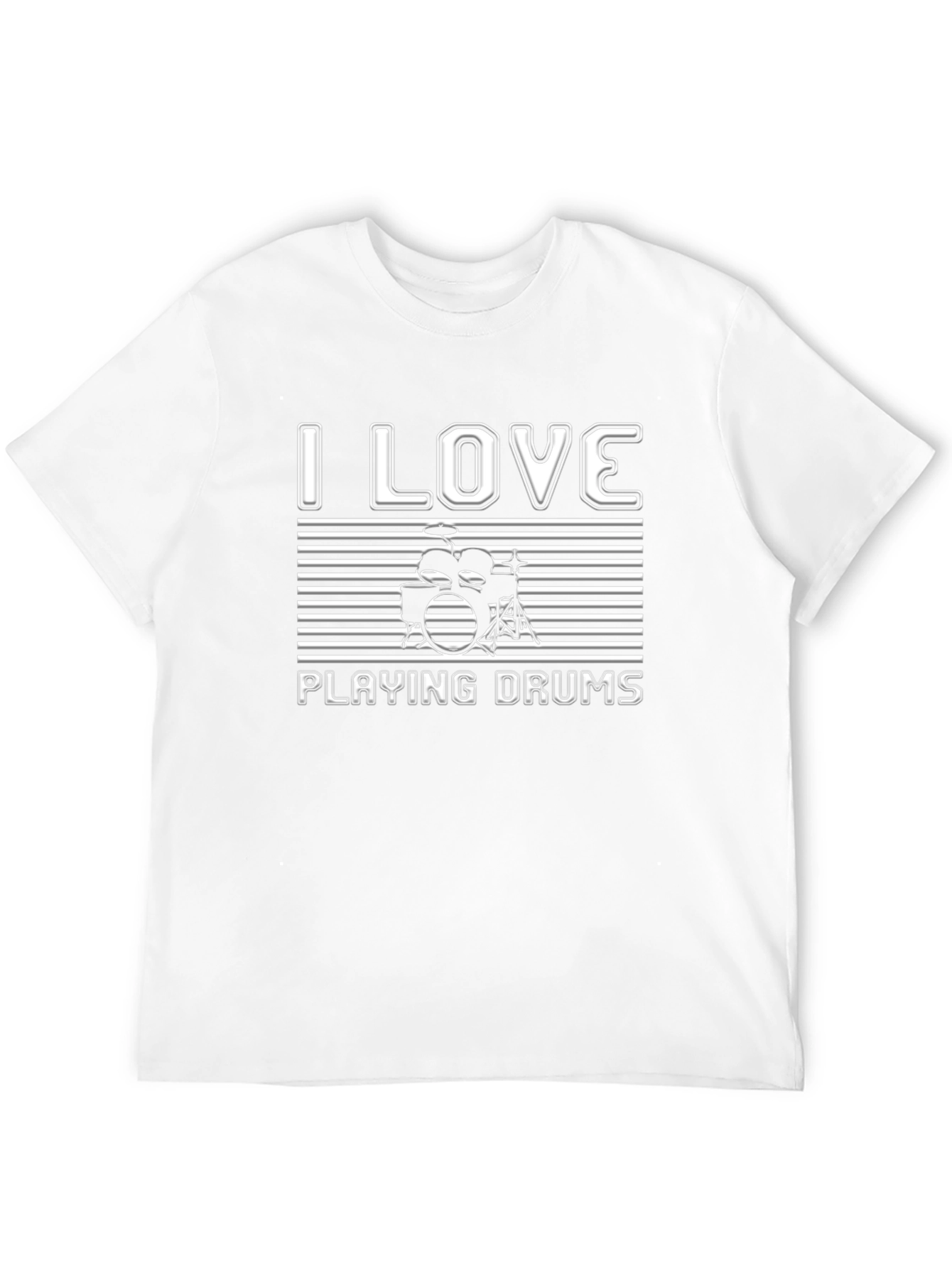 I Love Playing Drums T-Shirt - Black Cotton Tee