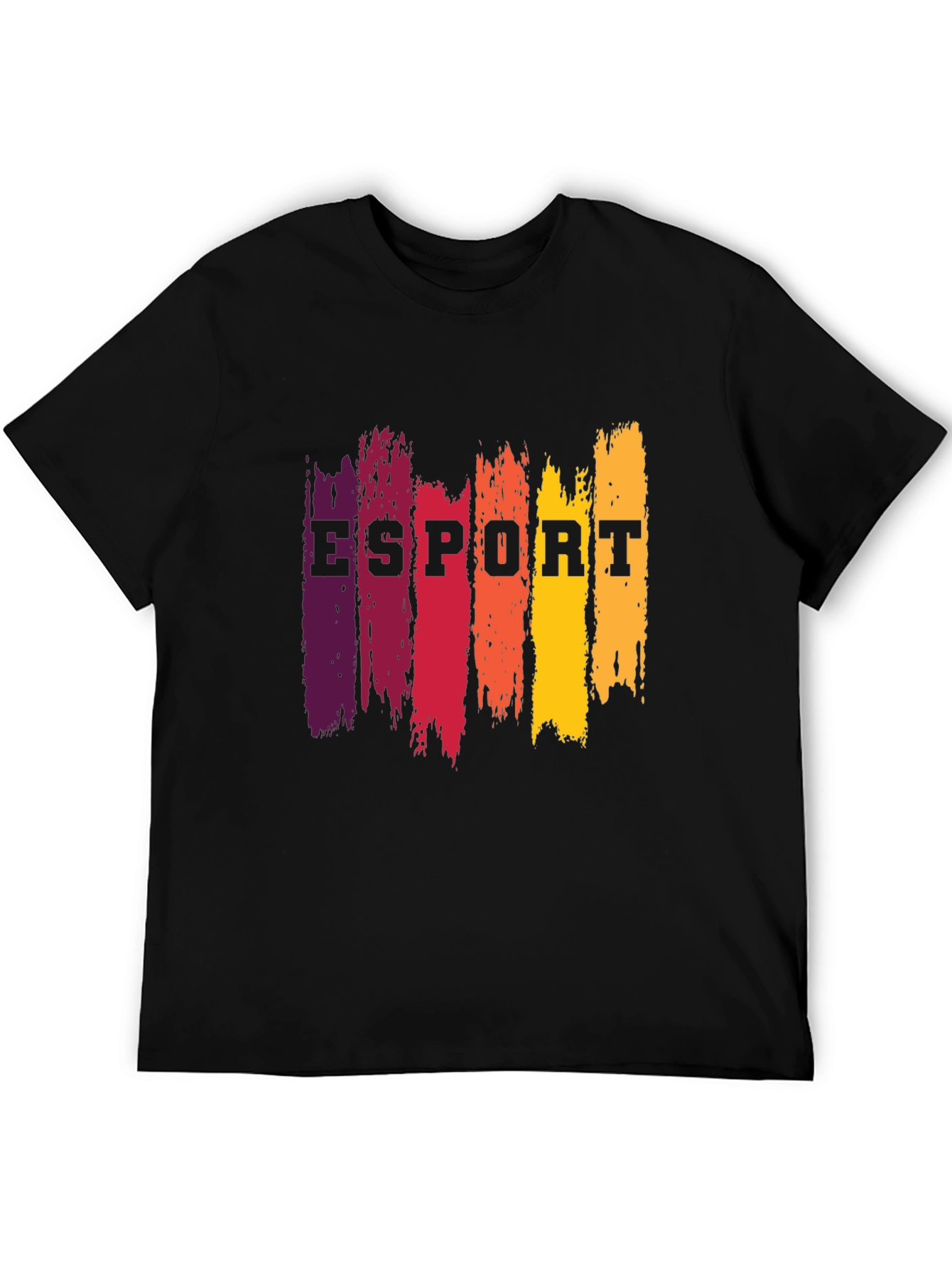 Esport Brushstroke Graphic Tee - Black