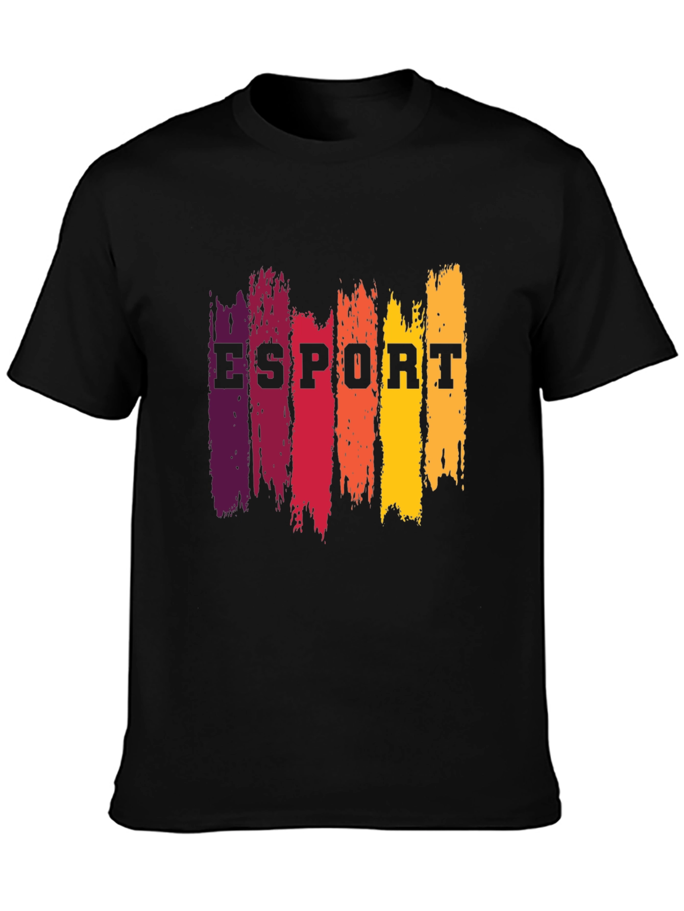 Esport Brushstroke Graphic Tee - Black