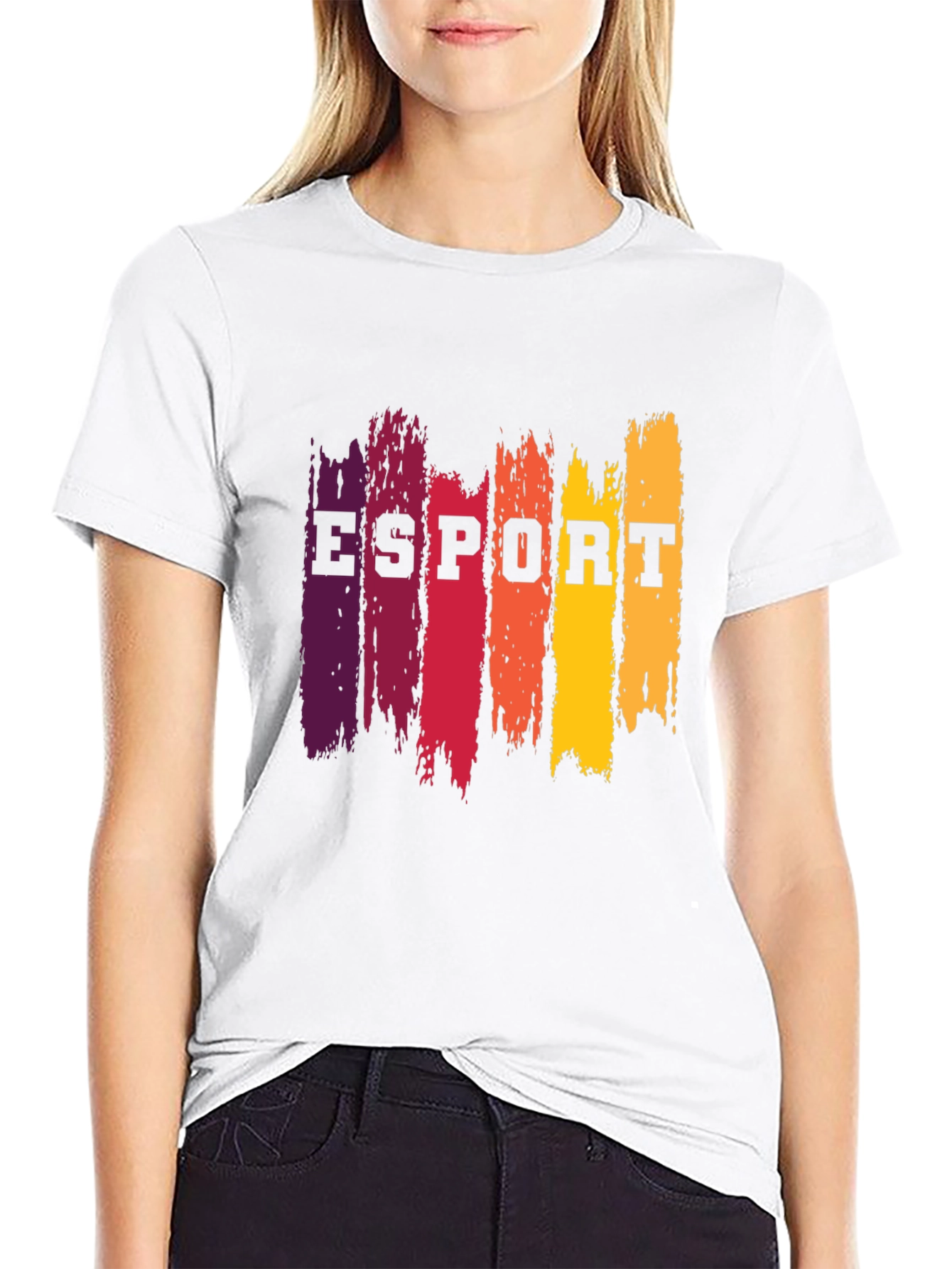 Esport Brushstroke Graphic Tee - Black