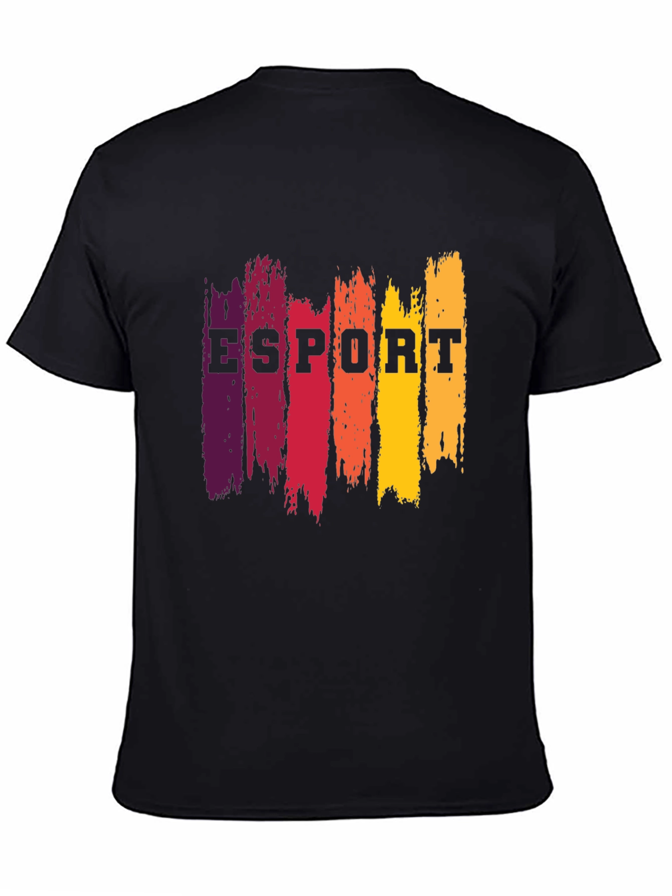 Esport Brushstroke Graphic Tee - Black
