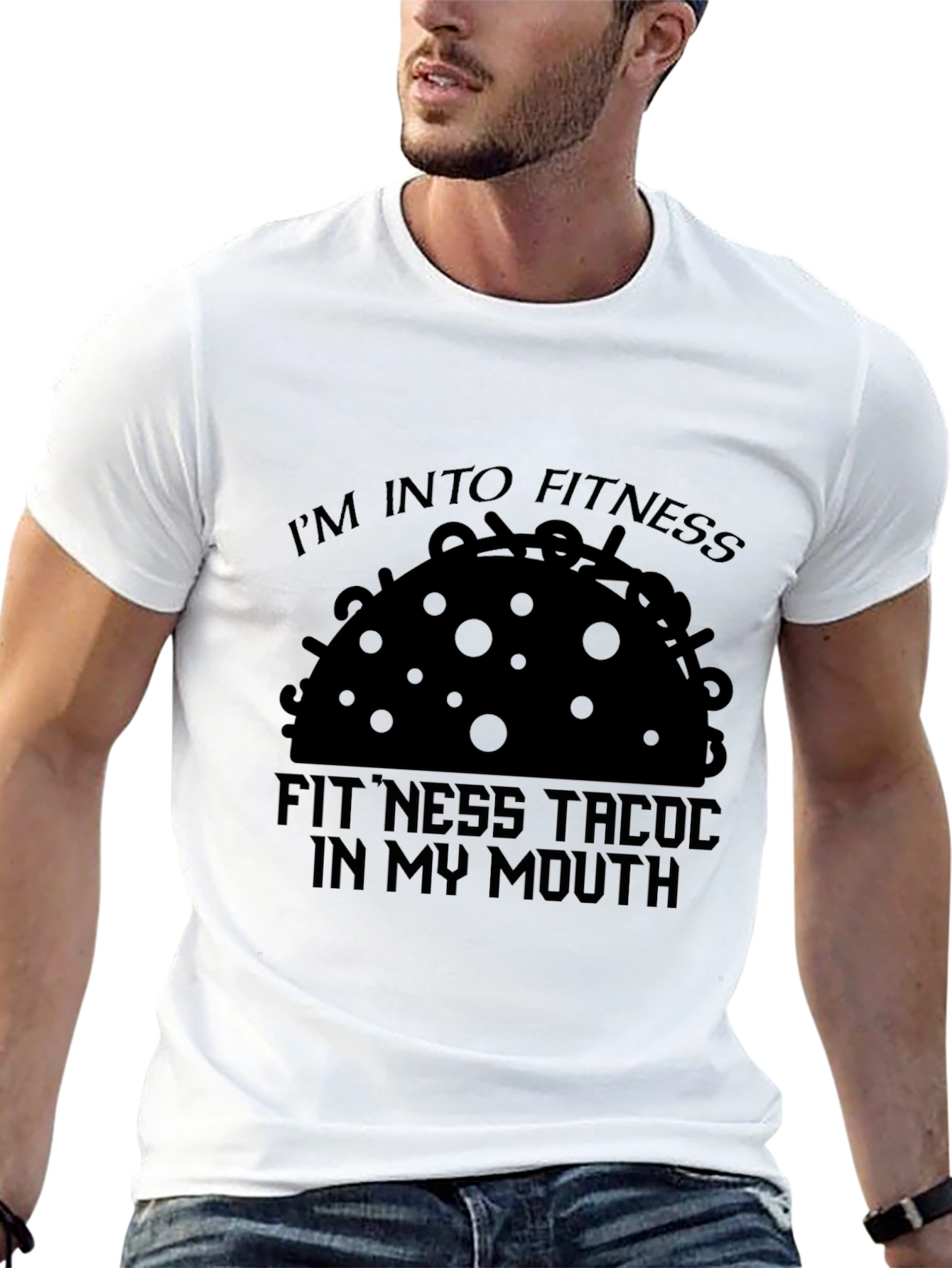 Fitness Taco Graphic T-Shirt - Im Into Fitness Tee