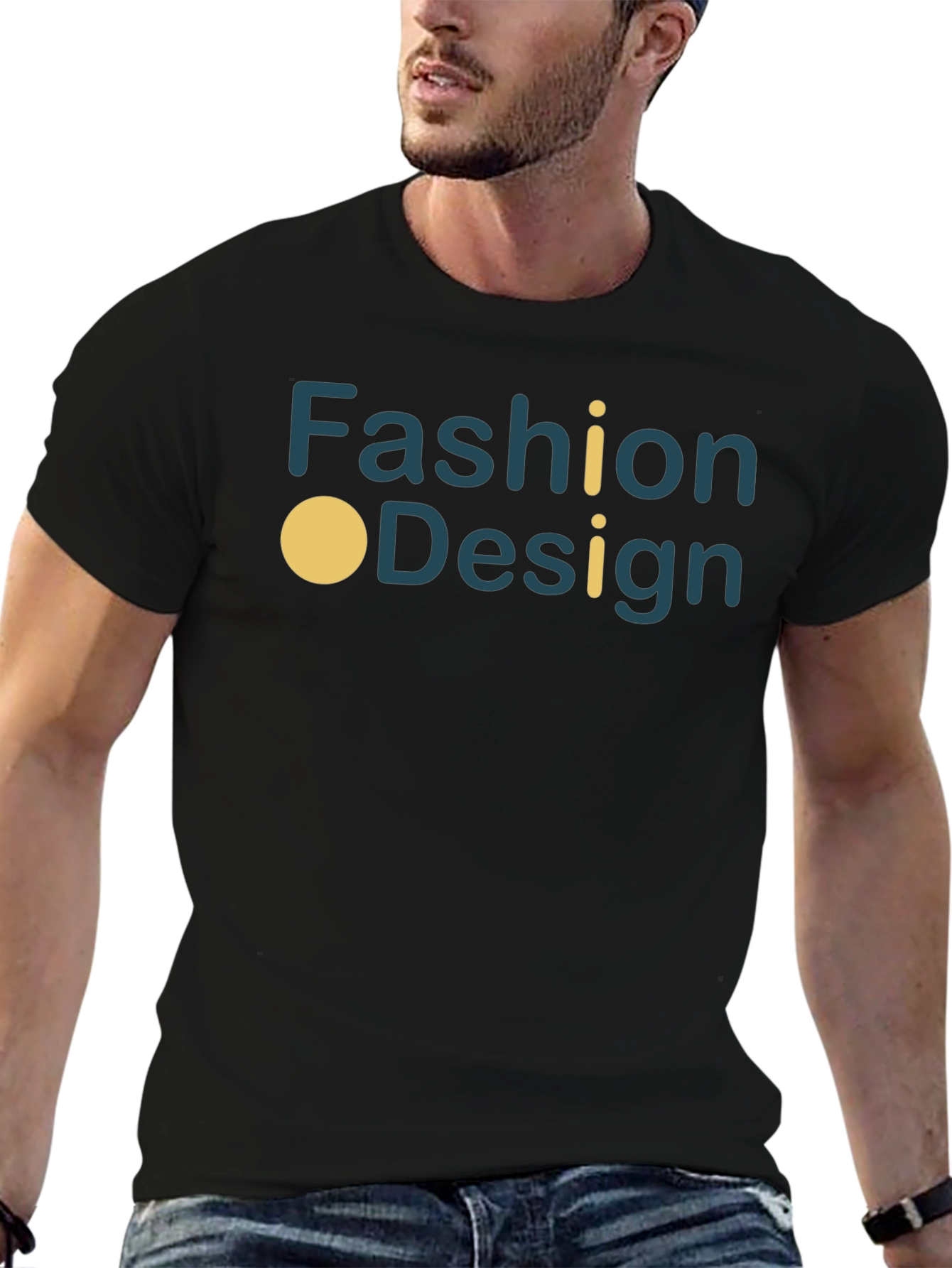 Fashion Design Graphic Black T-Shirt