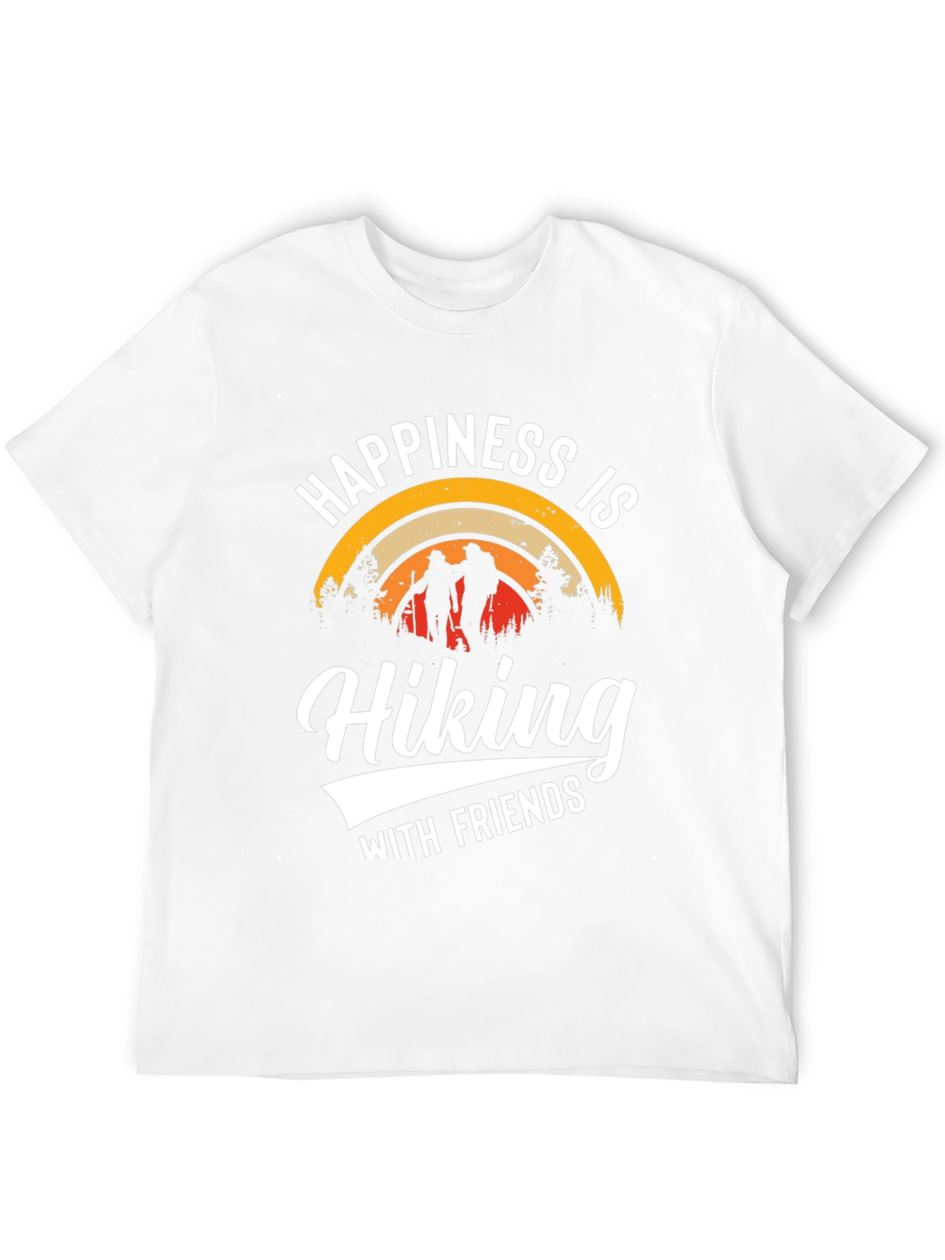 Happiness is Hiking with Friends Black T-Shirt