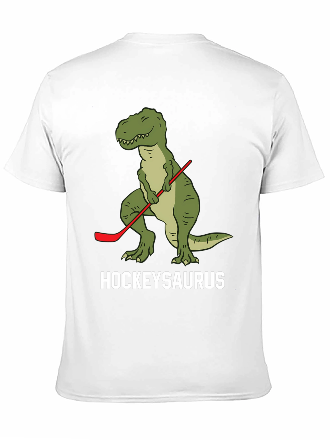 Hockey T-Rex Black T-Shirt - HockeySaurus
