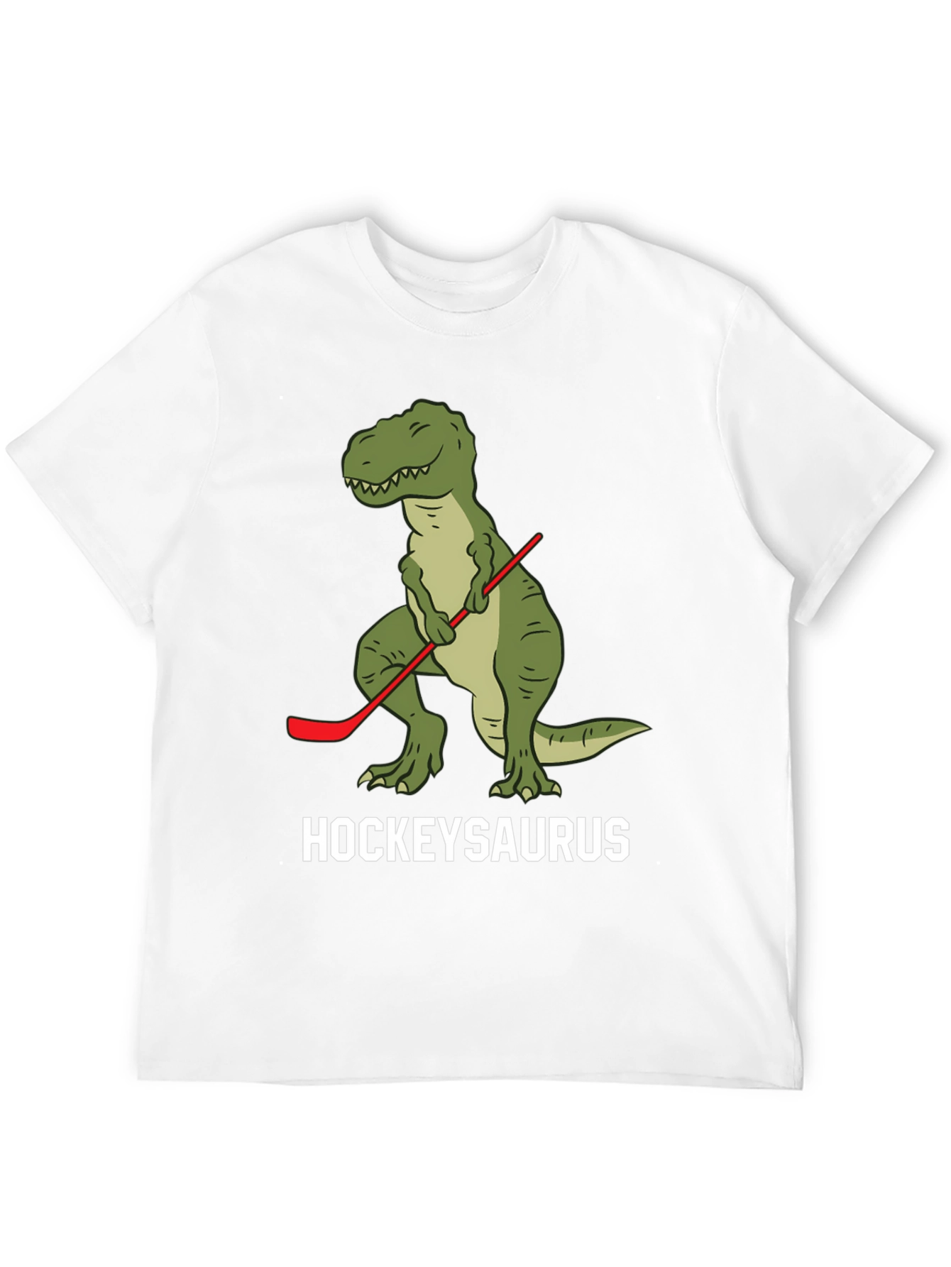 Hockey T-Rex Black T-Shirt - HockeySaurus