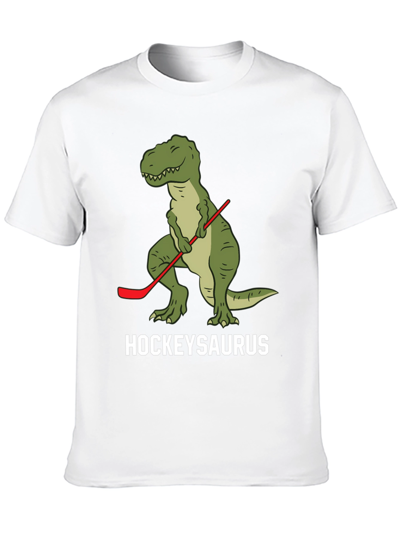 Hockey T-Rex Black T-Shirt - HockeySaurus
