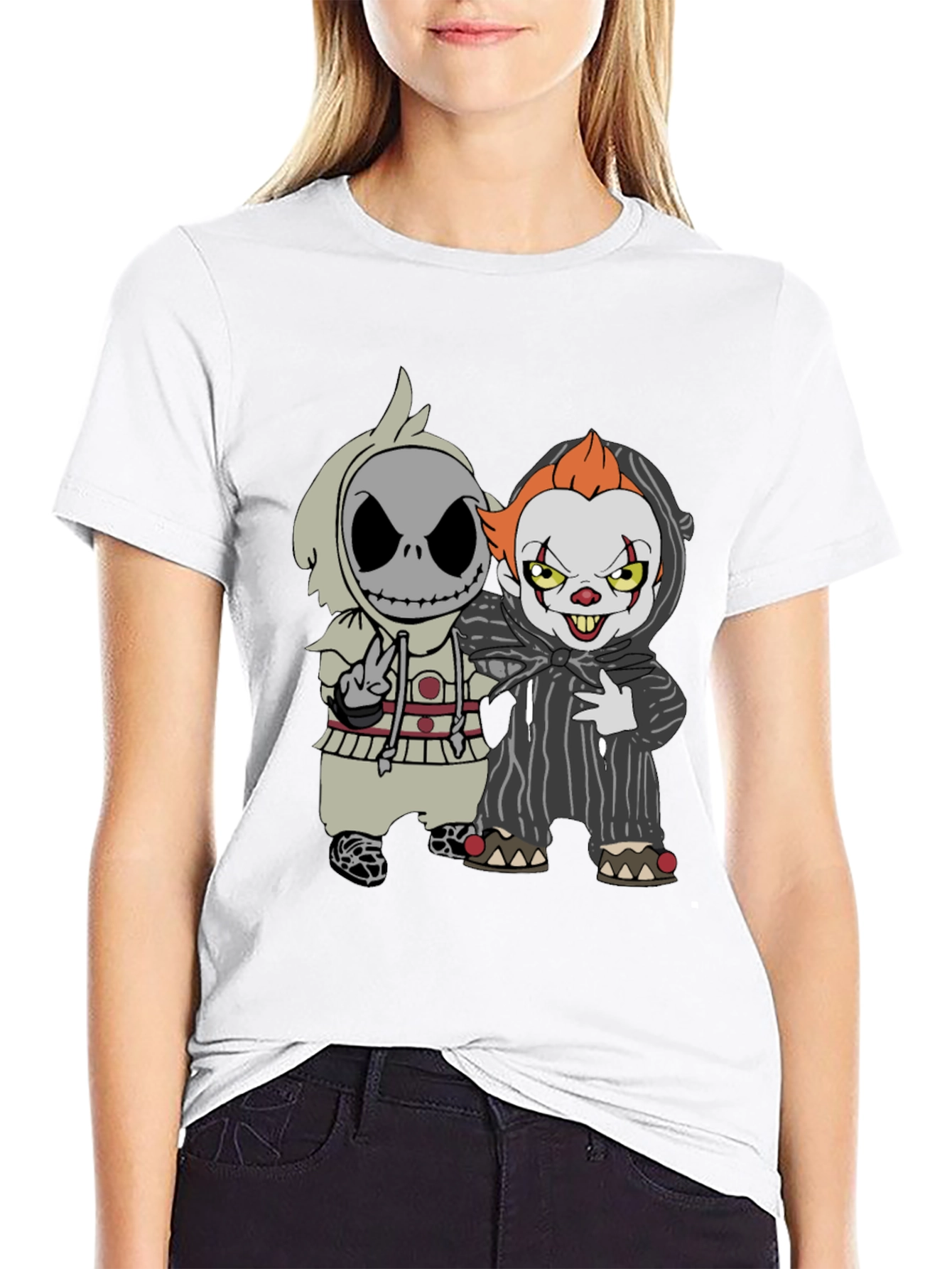 Halloween Cartoon Character Graphic T-Shirt
