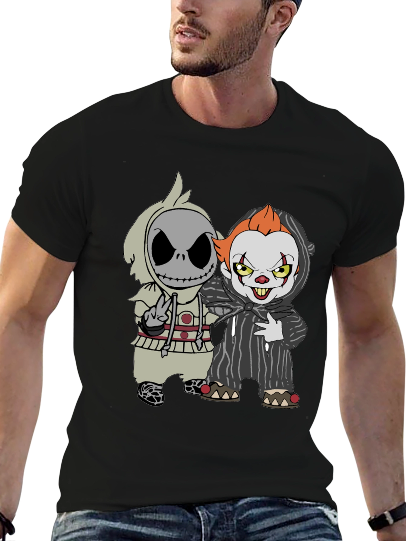 Halloween Cartoon Character Graphic T-Shirt