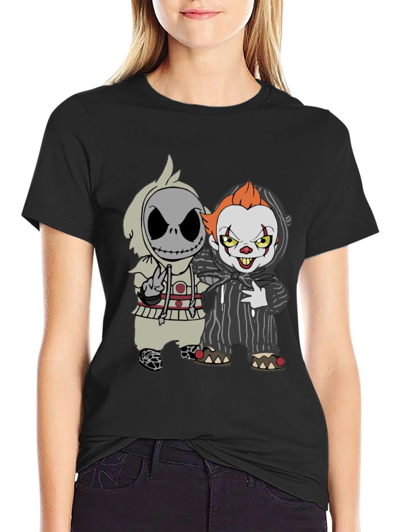 Halloween Cartoon Character Graphic T-Shirt
