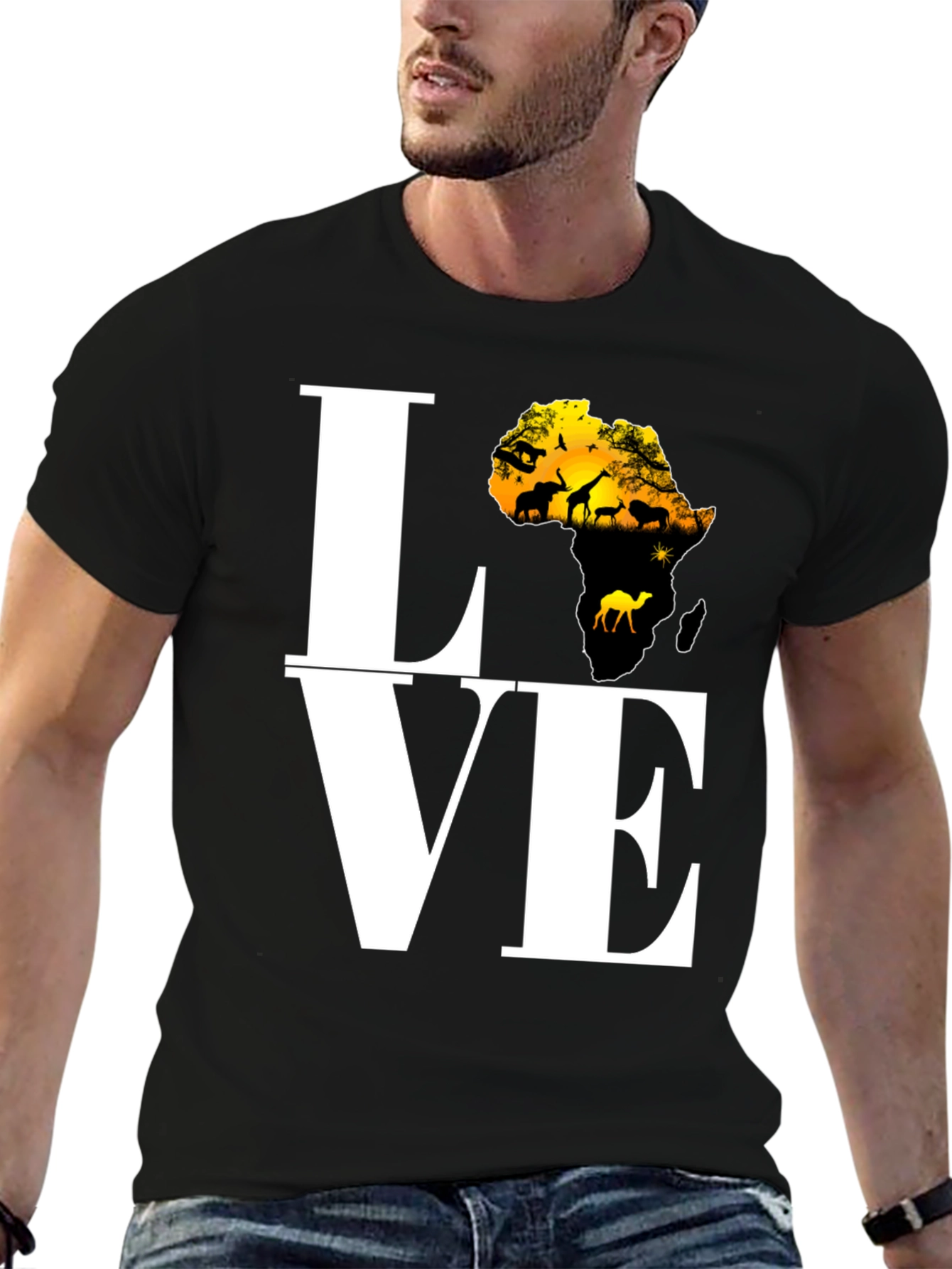 Africa Love T-Shirt - Black