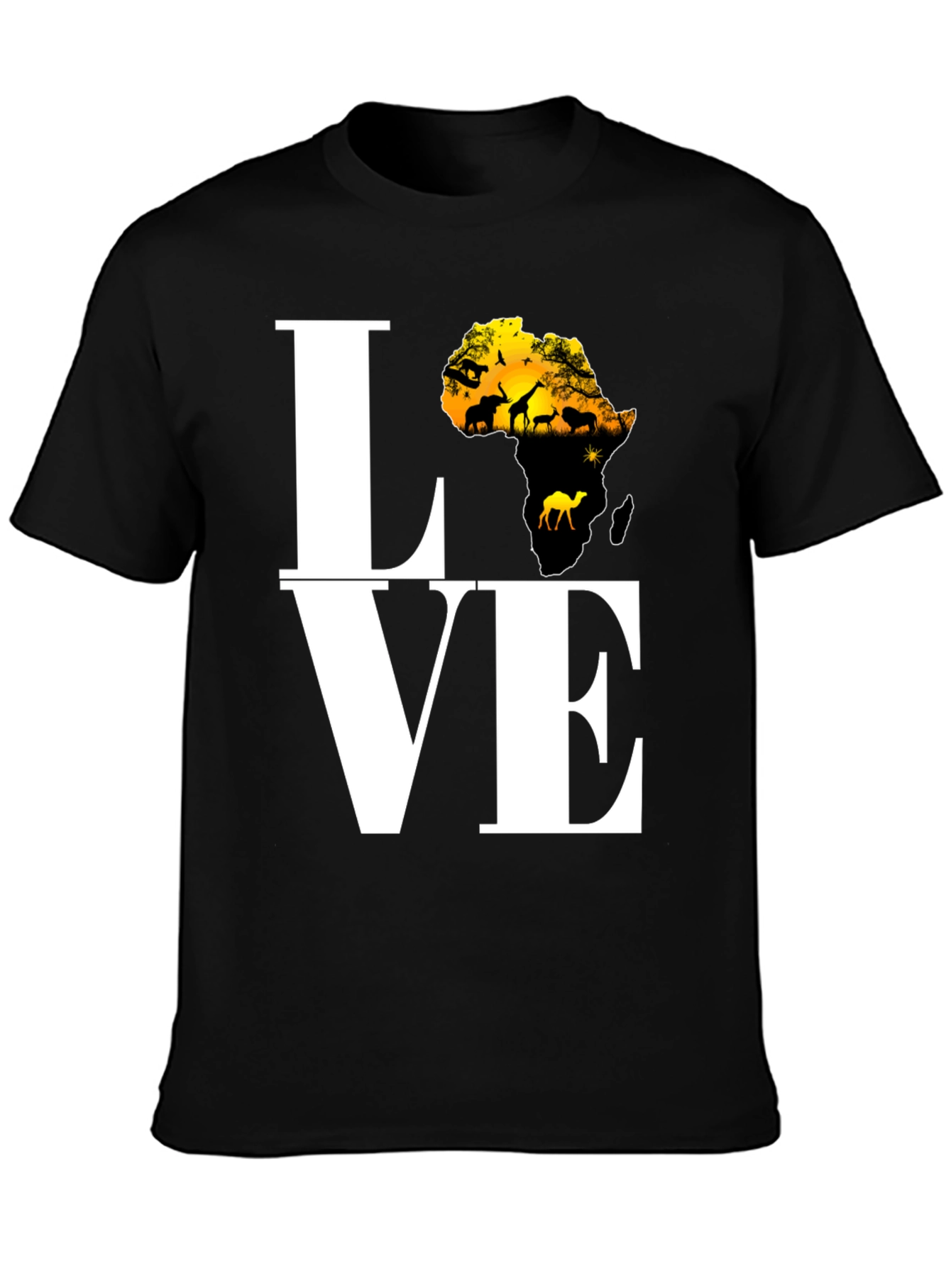 Africa Love T-Shirt - Black