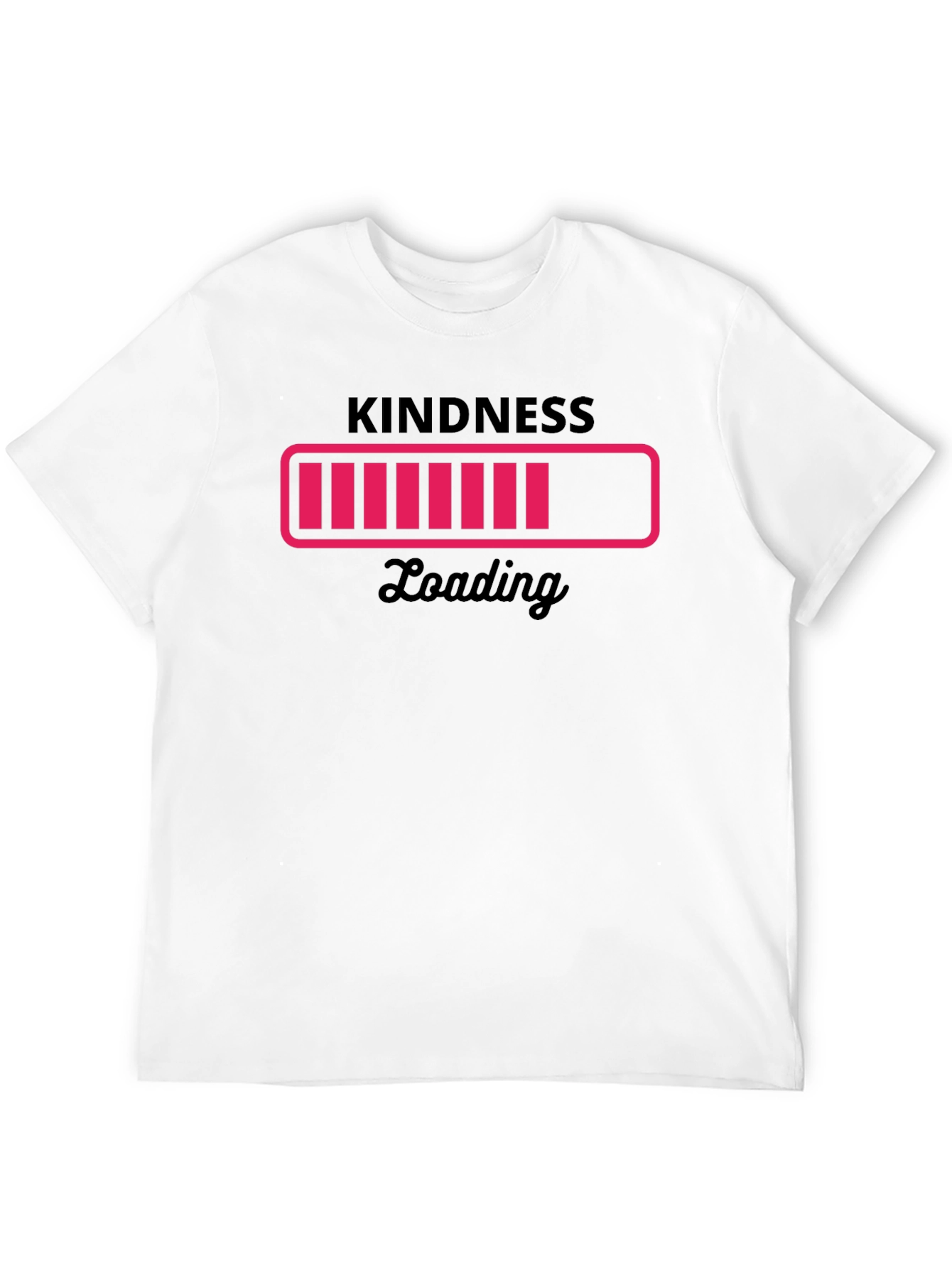 Kindness Loading Black Graphic Tee - Trendy Unisex T-Shirt