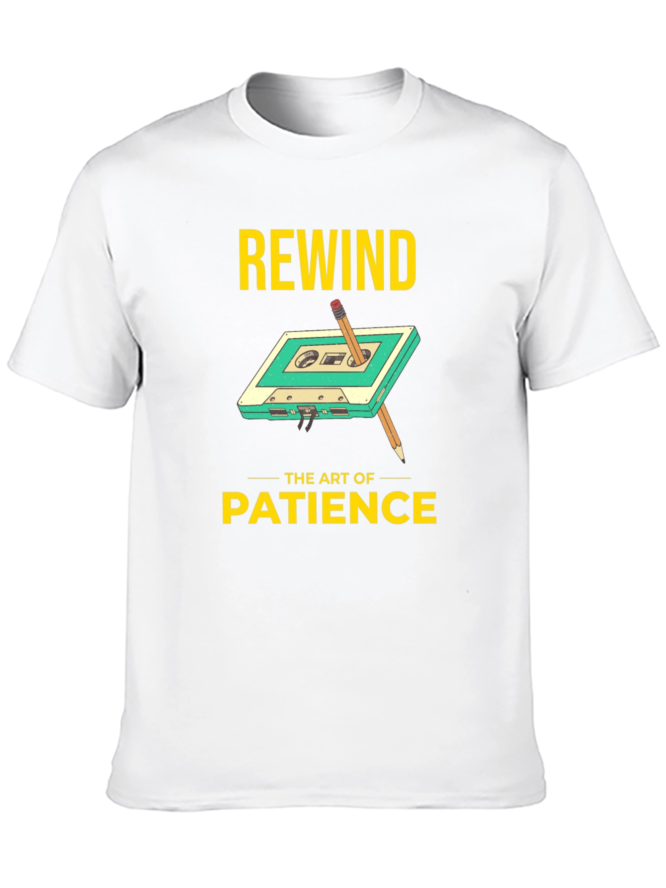 Rewind Patience Graphic Tee - Black Cotton