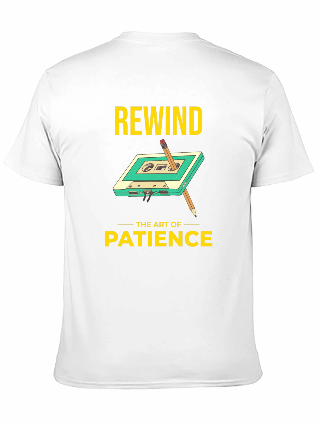 Rewind Patience Graphic Tee - Black Cotton