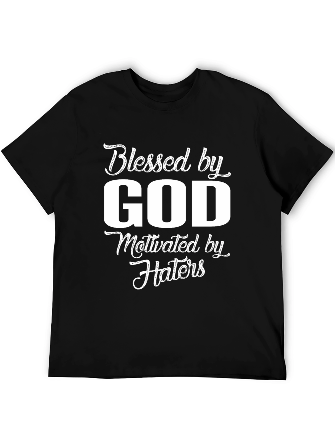 Blessed By God T-Shirt Black Christian Tee